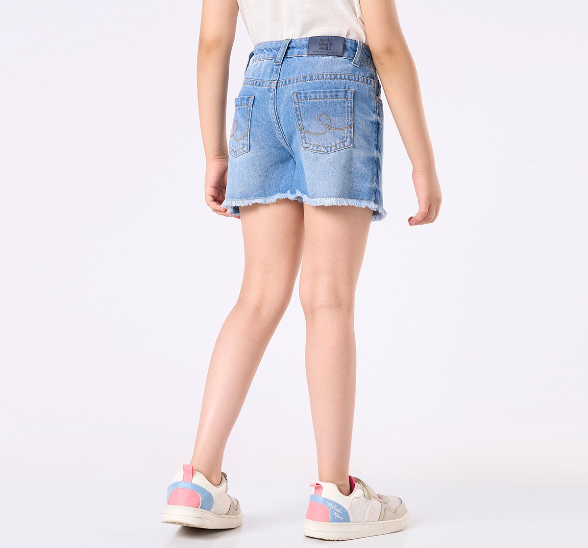Ed-a-Mamma Kids Girls Shorts Mid Blue
