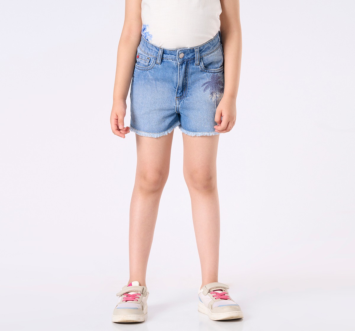 Ed-a-Mamma Kids Girls Shorts Mid Blue