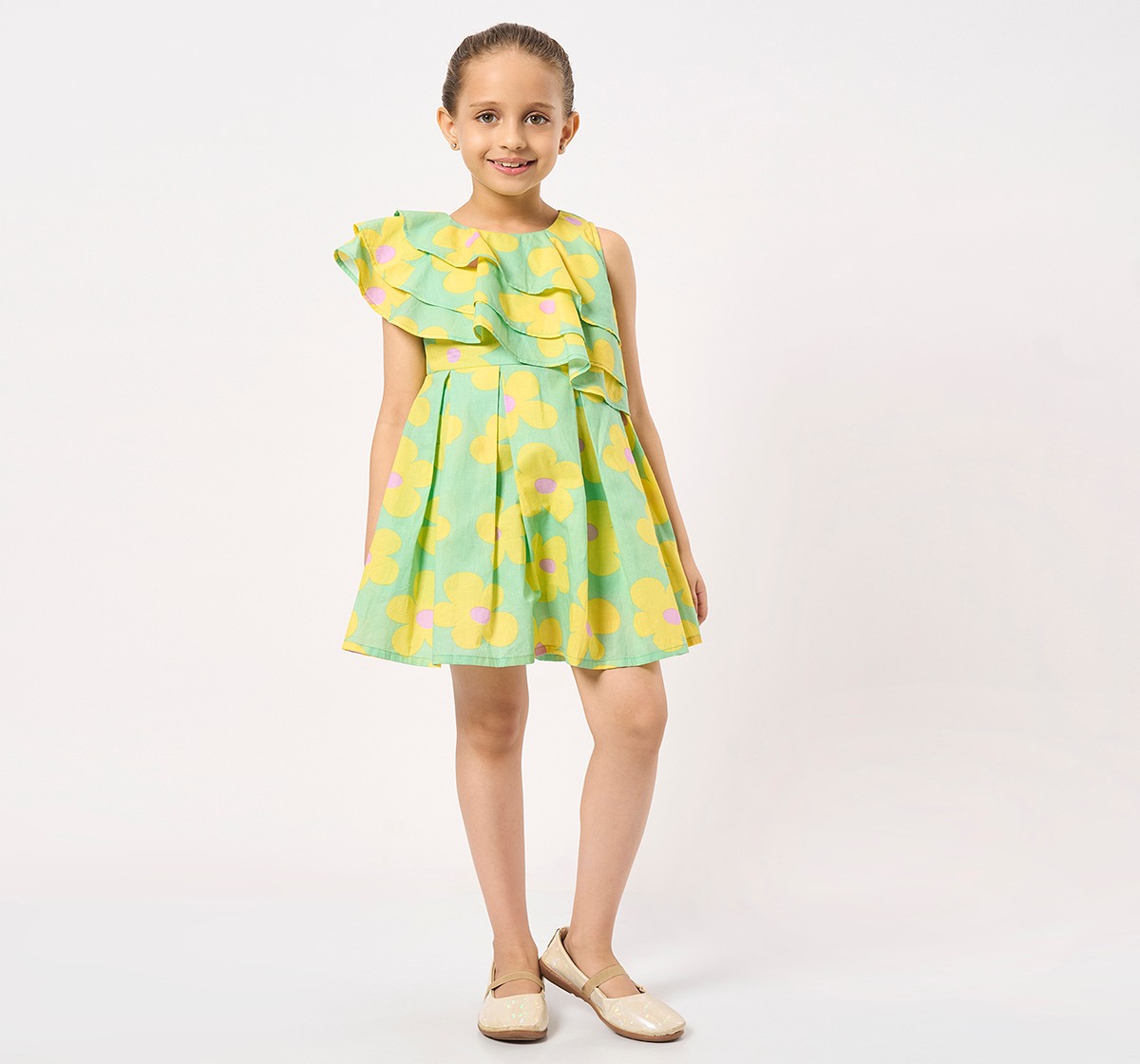 Ed-a-Mamma Kids Girls Dress Green