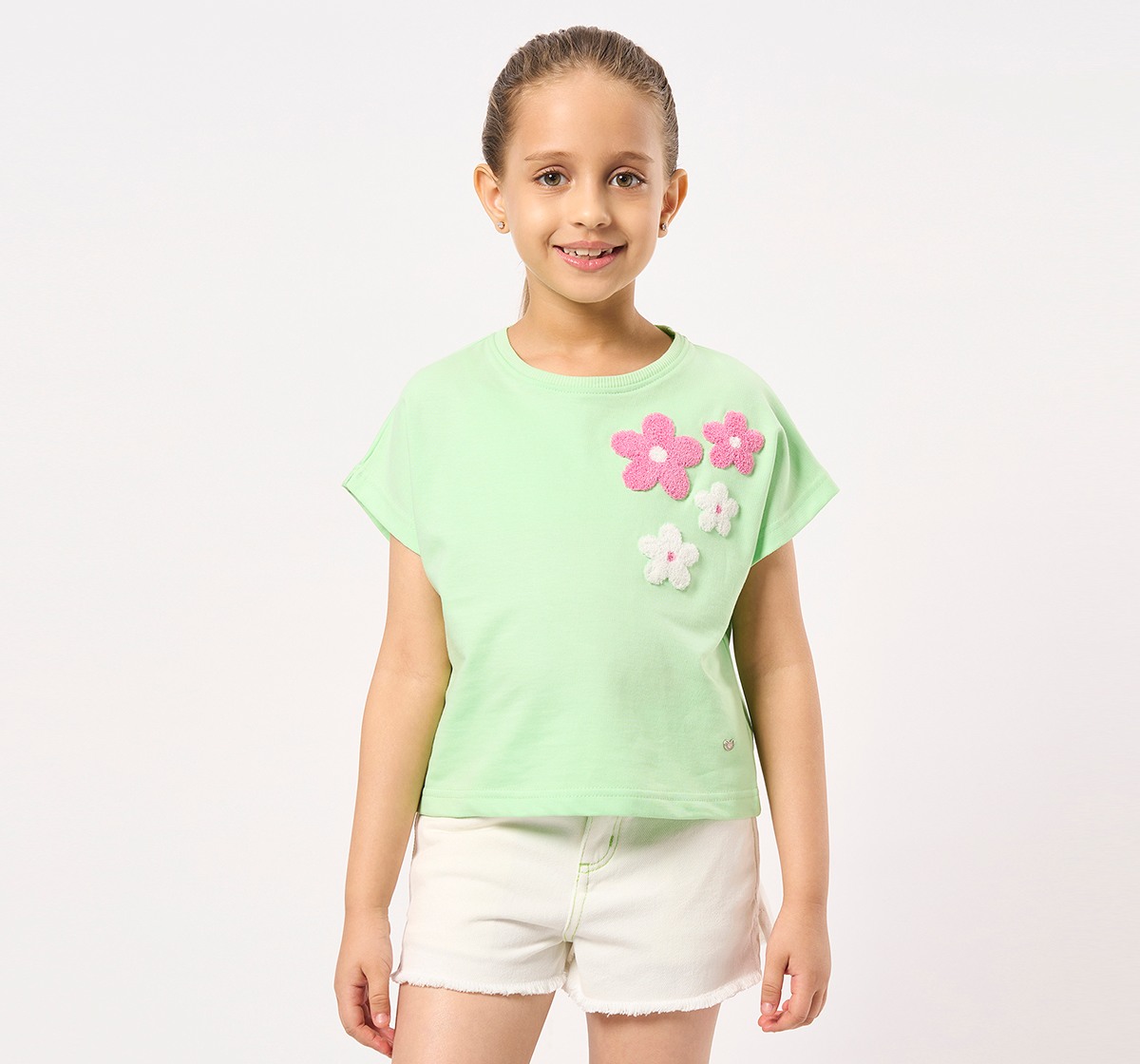 Ed-a-Mamma Kids Girls T-Shirt Green