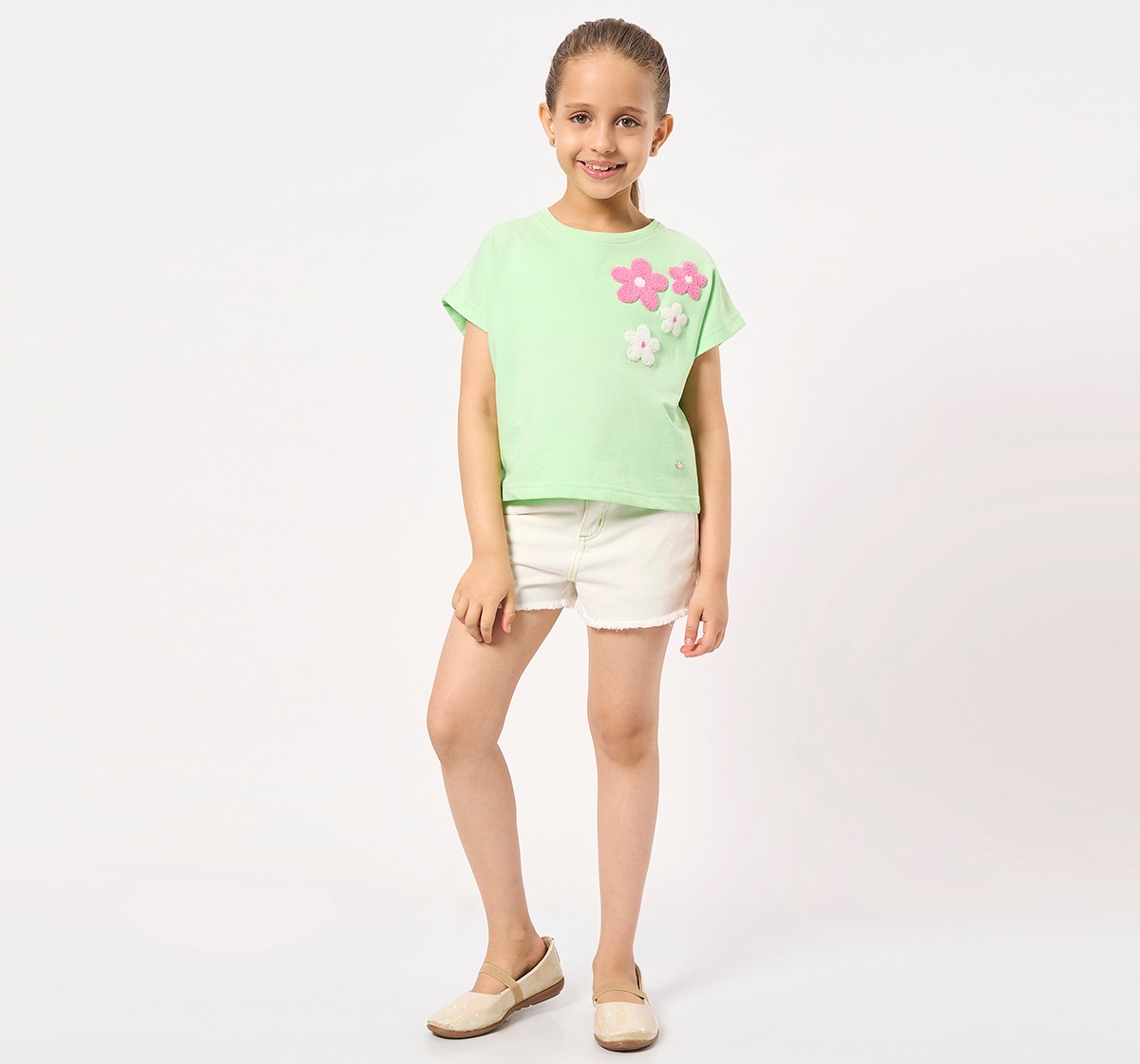 Ed-a-Mamma Kids Girls T-Shirt Green