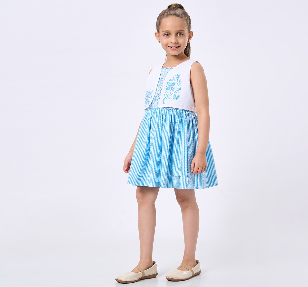 Ed-a-Mamma Kids Girls Dress Blue