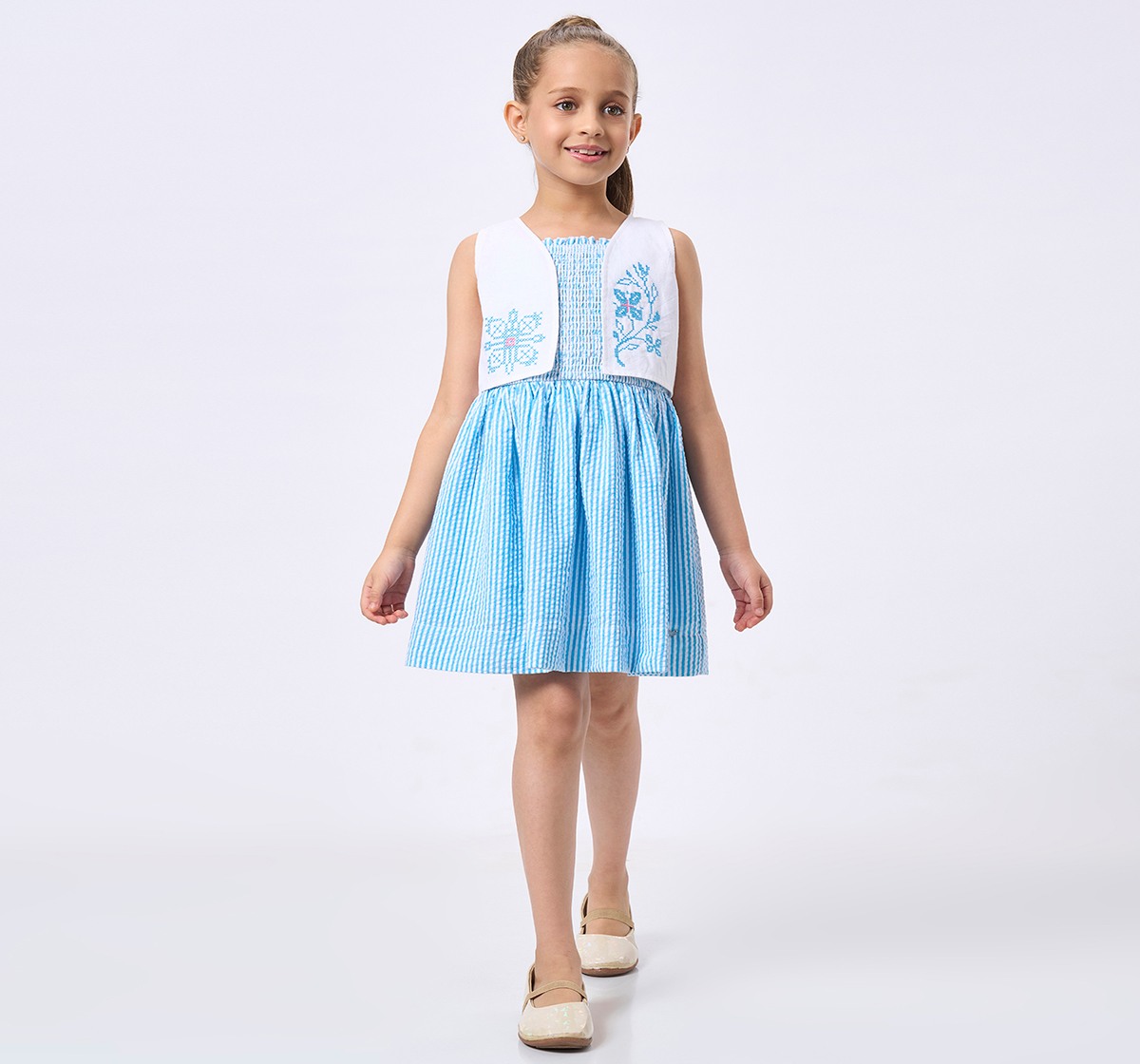 Ed-a-Mamma Kids Girls Dress Blue