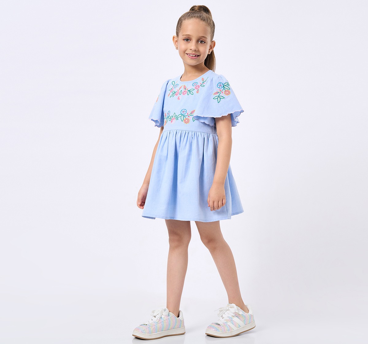 Ed-a-Mamma Kids Girls Dress Blue