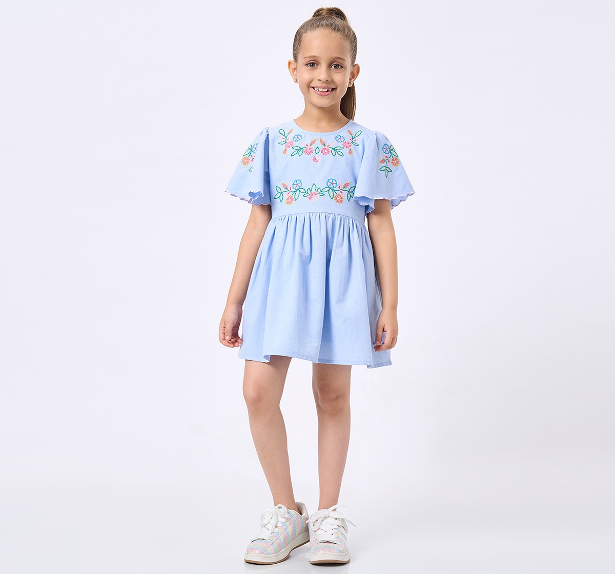 Ed-a-Mamma Kids Girls Dress Blue