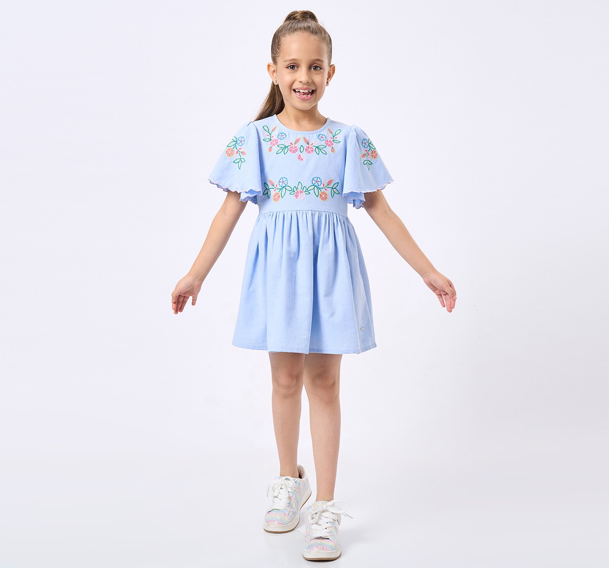 Ed-a-Mamma Kids Girls Dress Blue