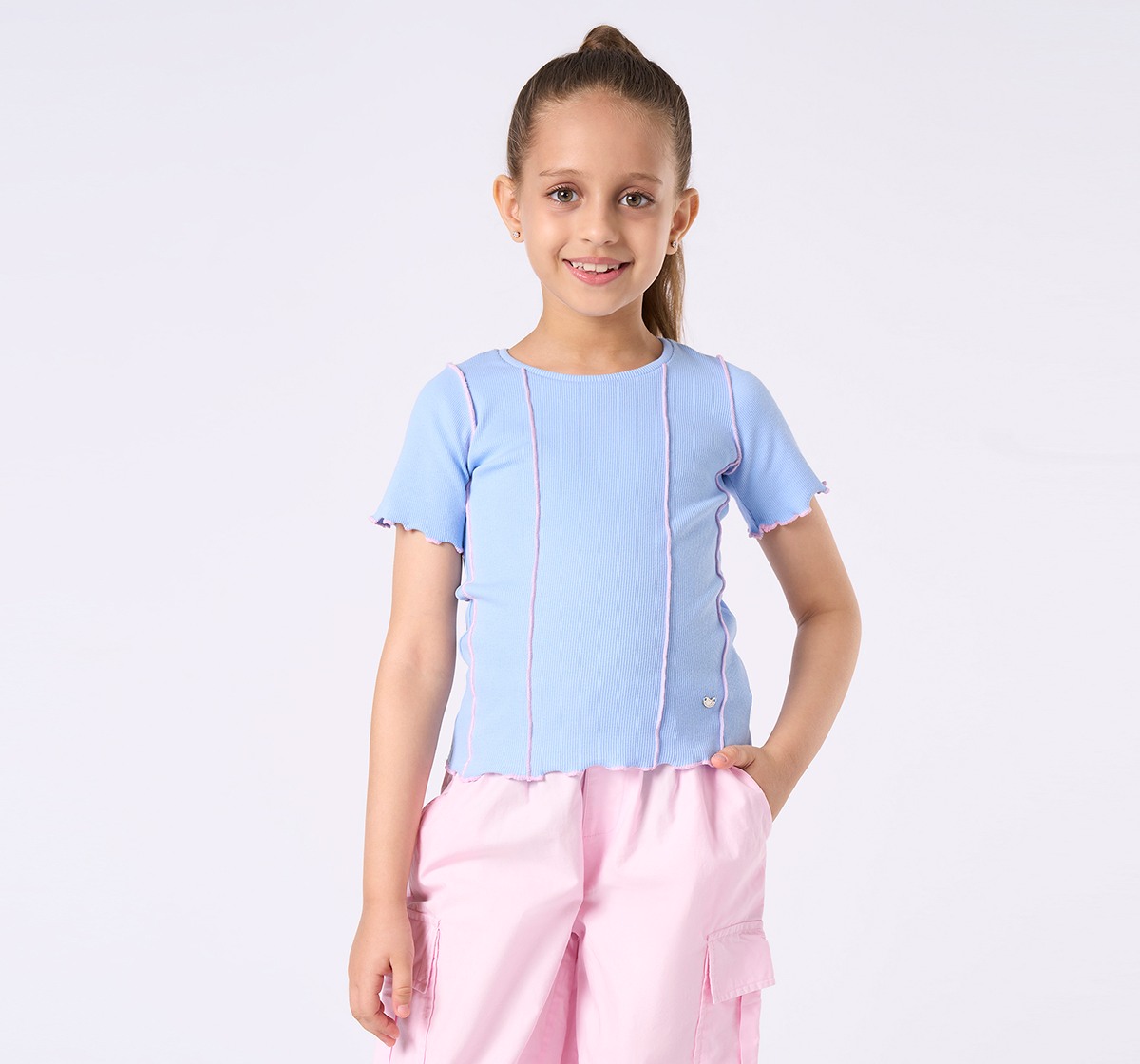 Ed-a-Mamma Kids Girls T-Shirt Blue