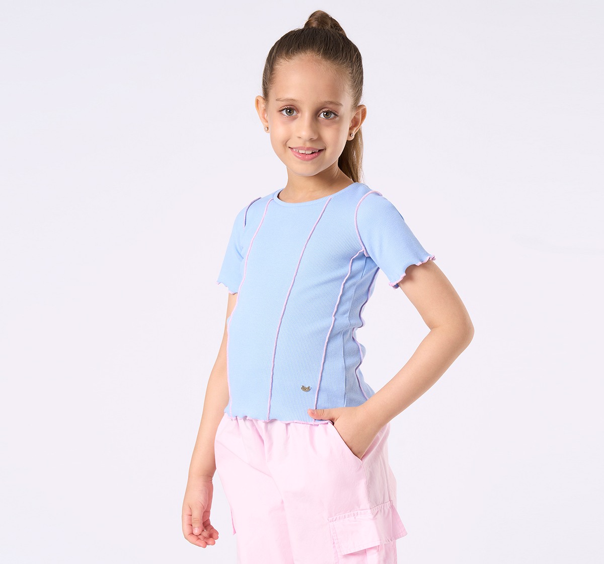 Ed-a-Mamma Kids Girls T-Shirt Blue