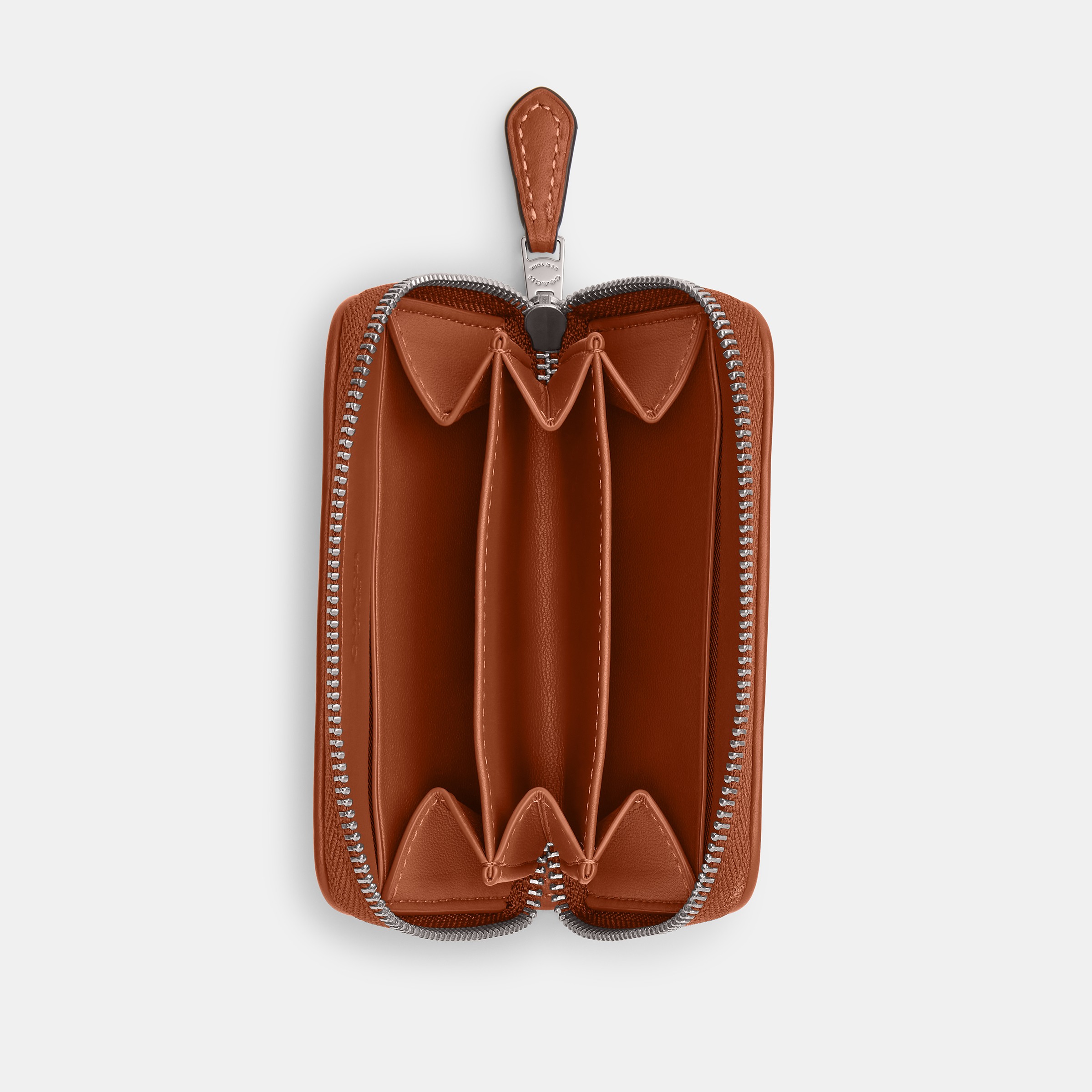 Essential Small Zip Around Card Case In Crystal Signature Jacquard