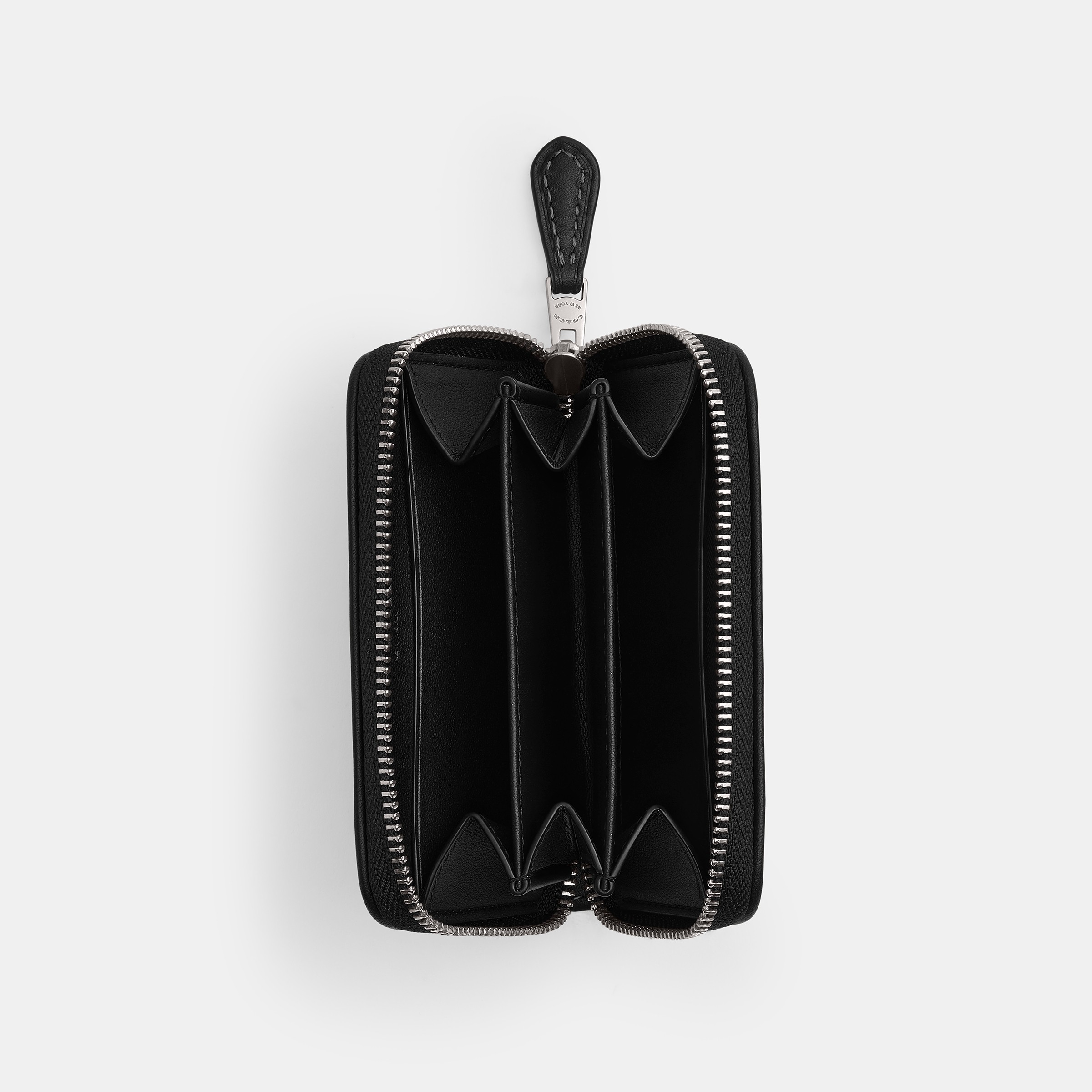 Essential Small Zip Around Card Case In Crystal Signature Jacquard