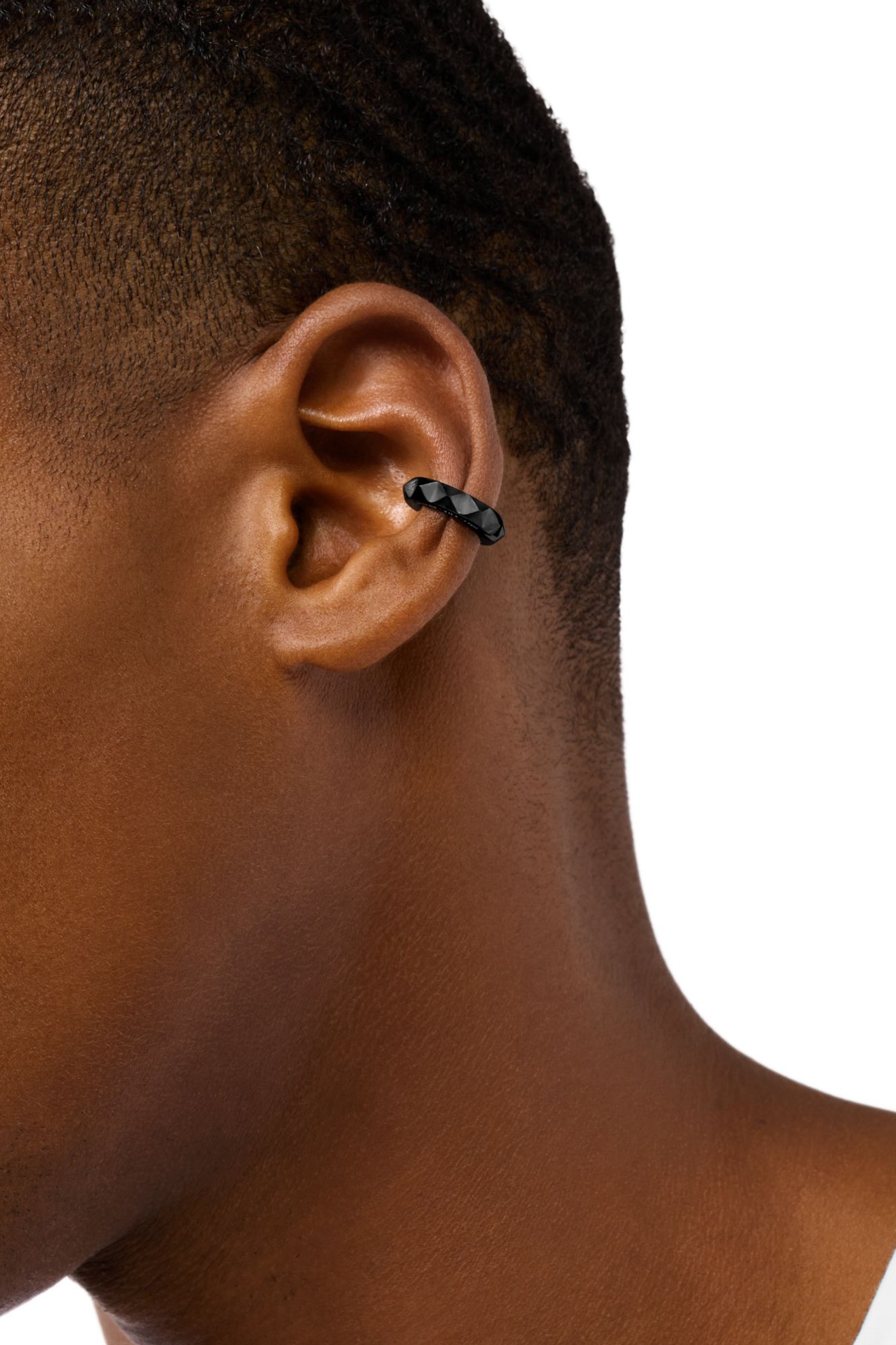 Black DX1556001 - Black Stainless Steel Cuff Earring