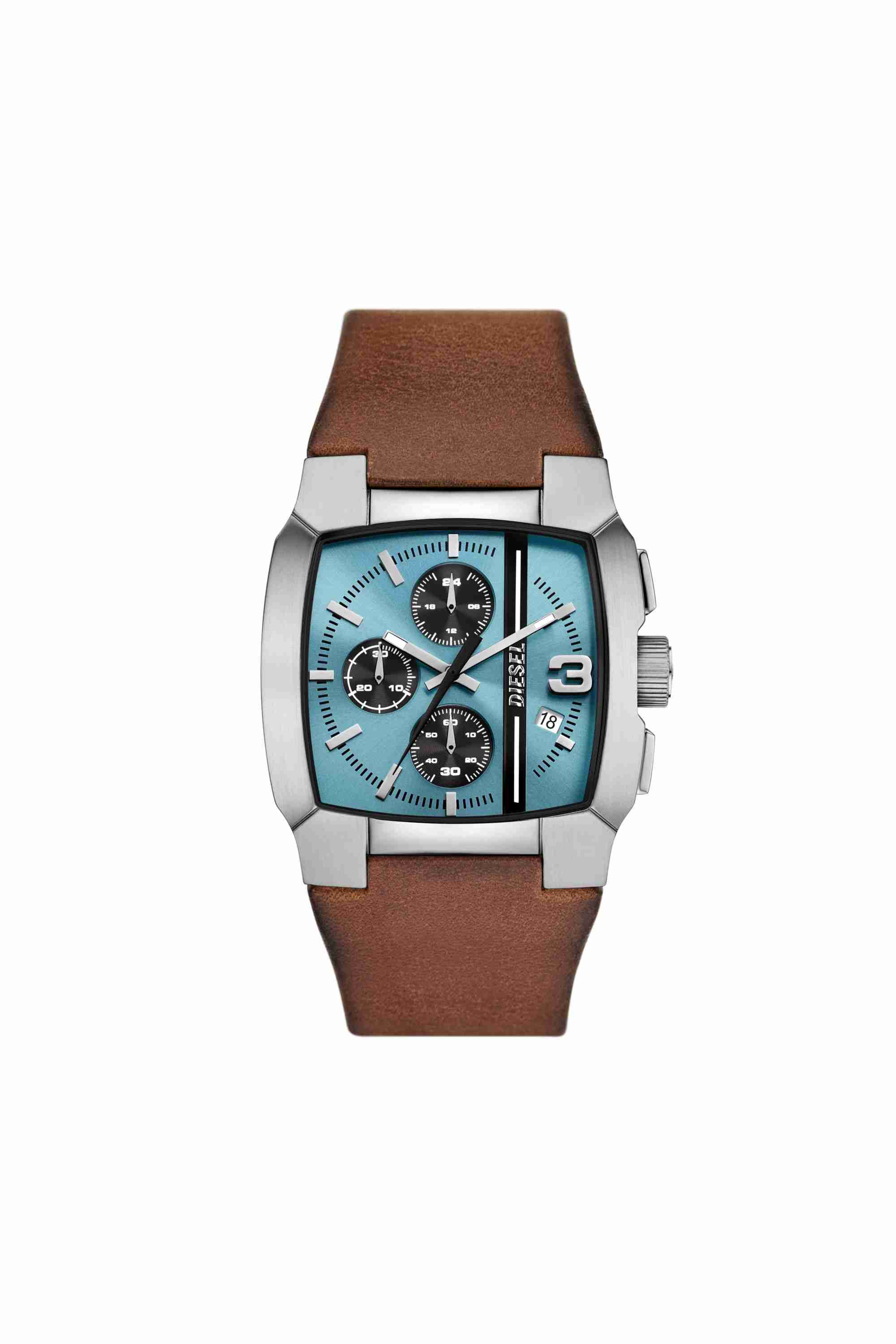Brown Cliffhanger chronograph brown leather watch