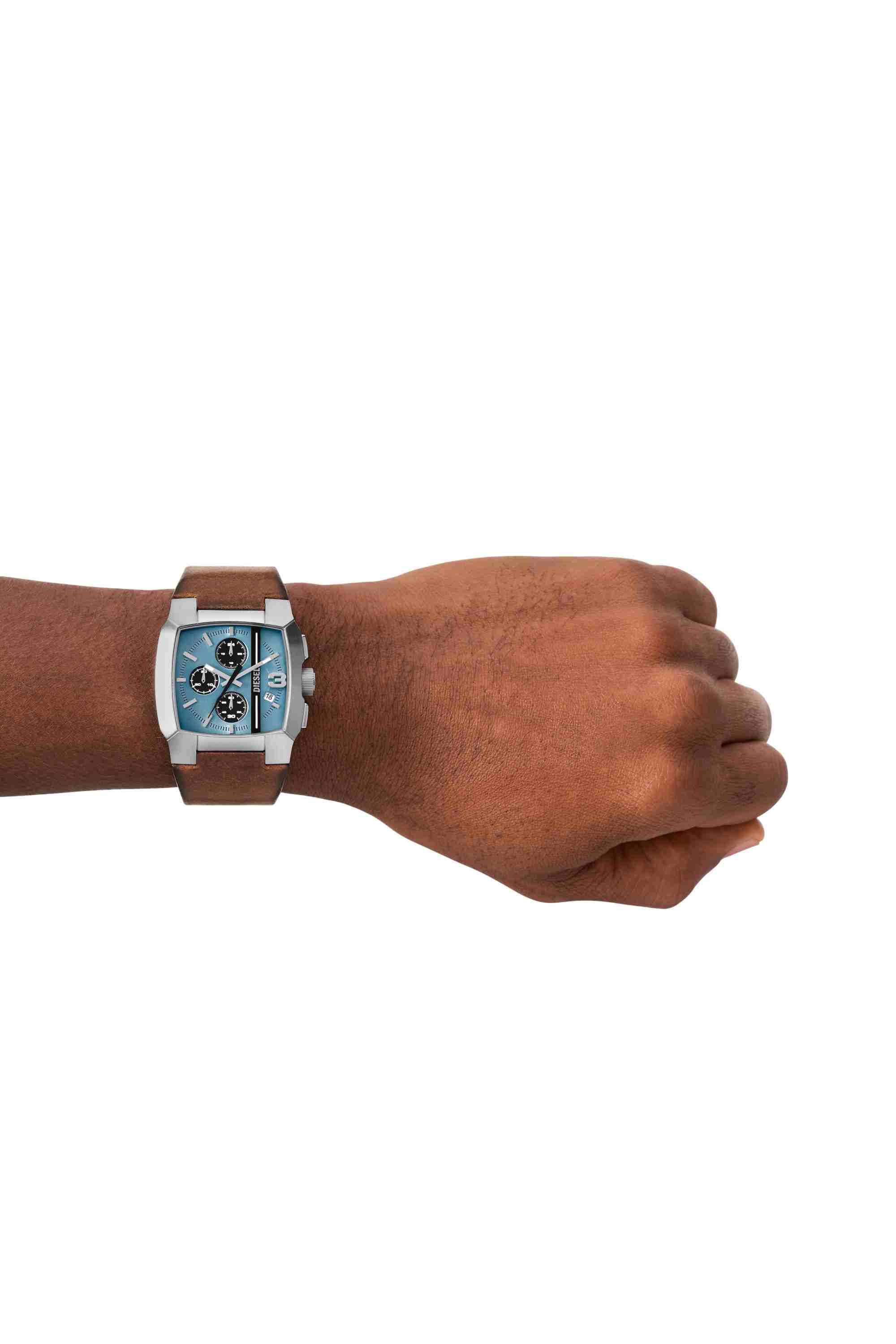 Brown Cliffhanger chronograph brown leather watch