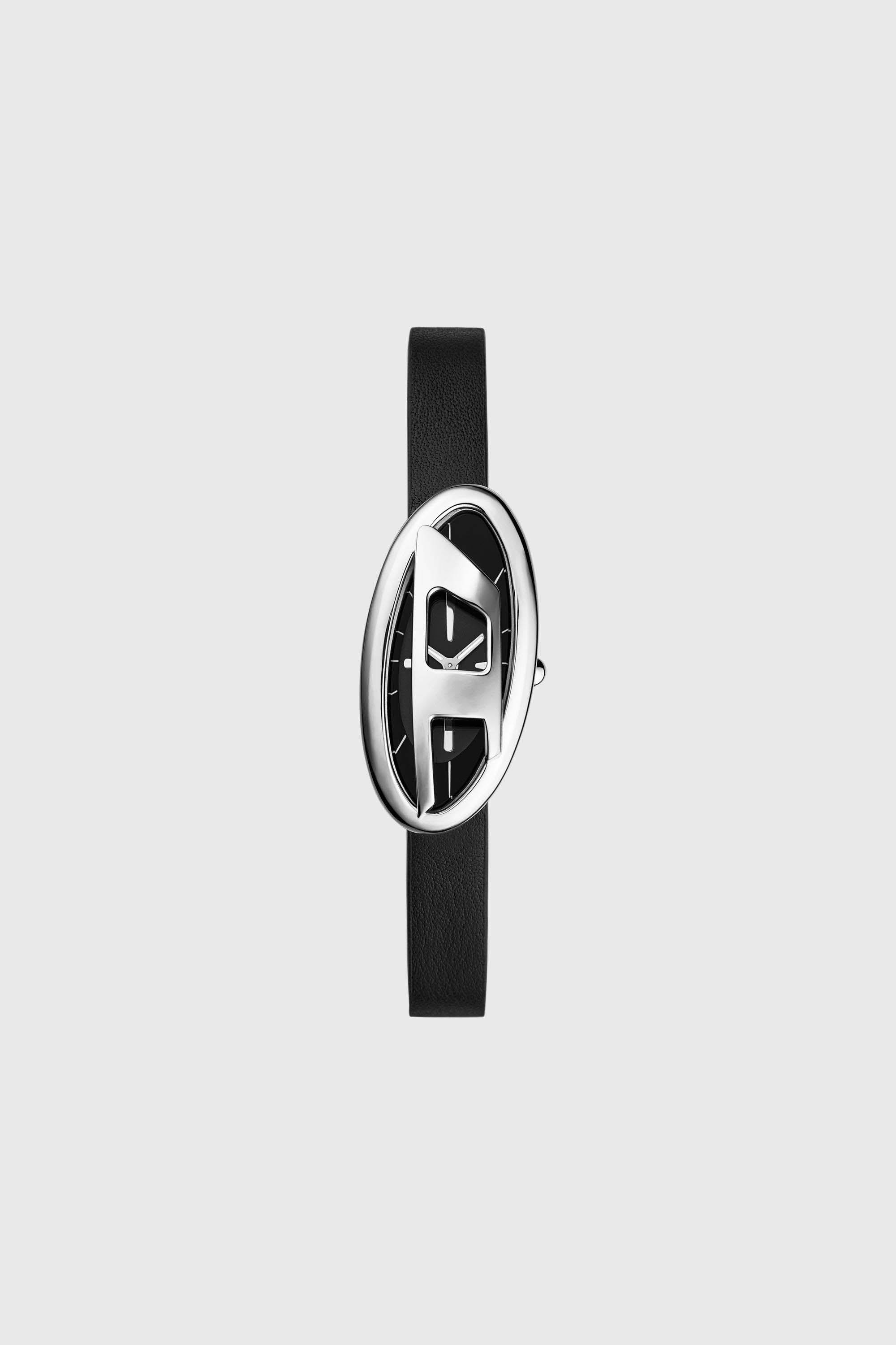 D-Era Two -Hand Black Leather Watch