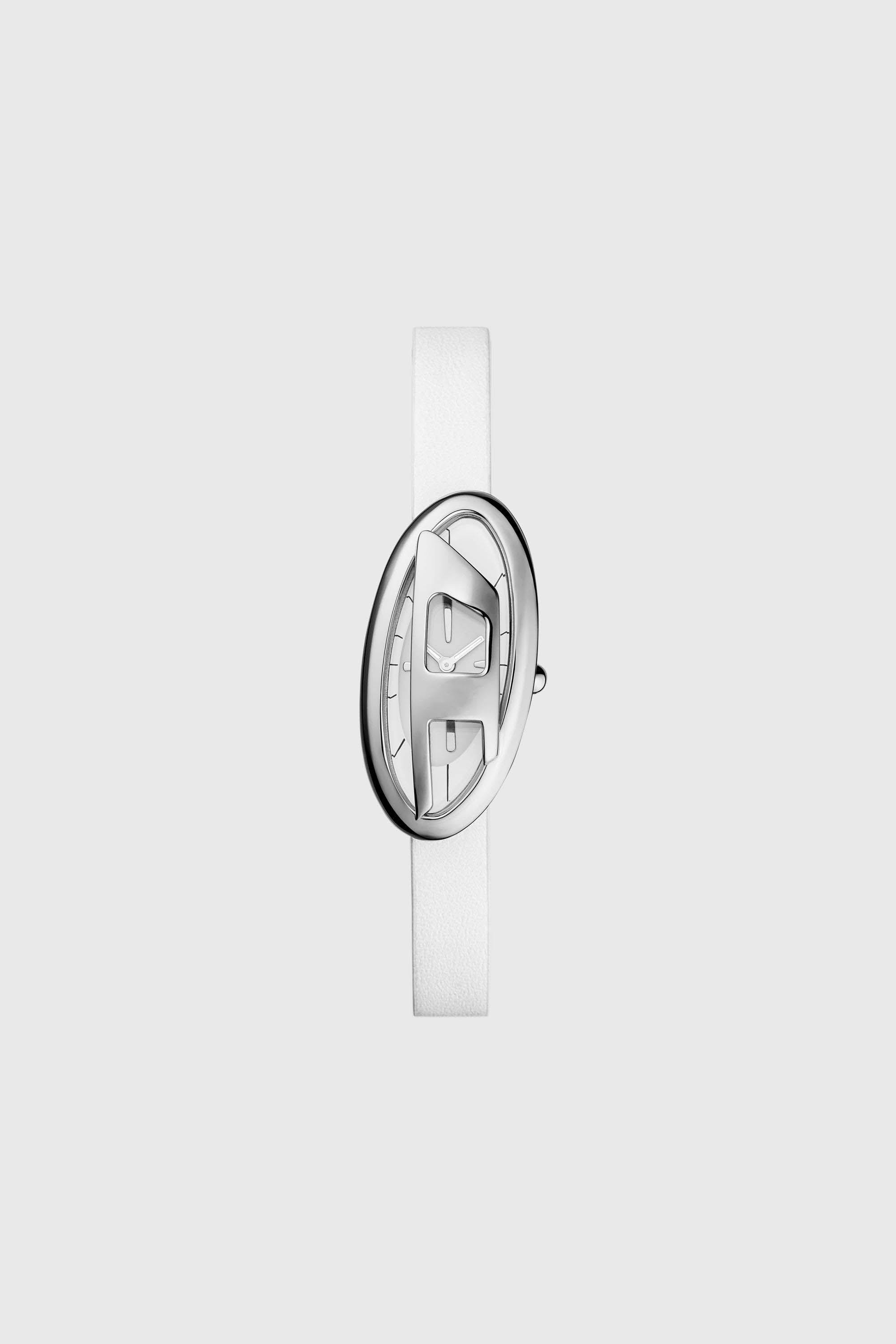 D-Era Two-Hand White Leather Watch