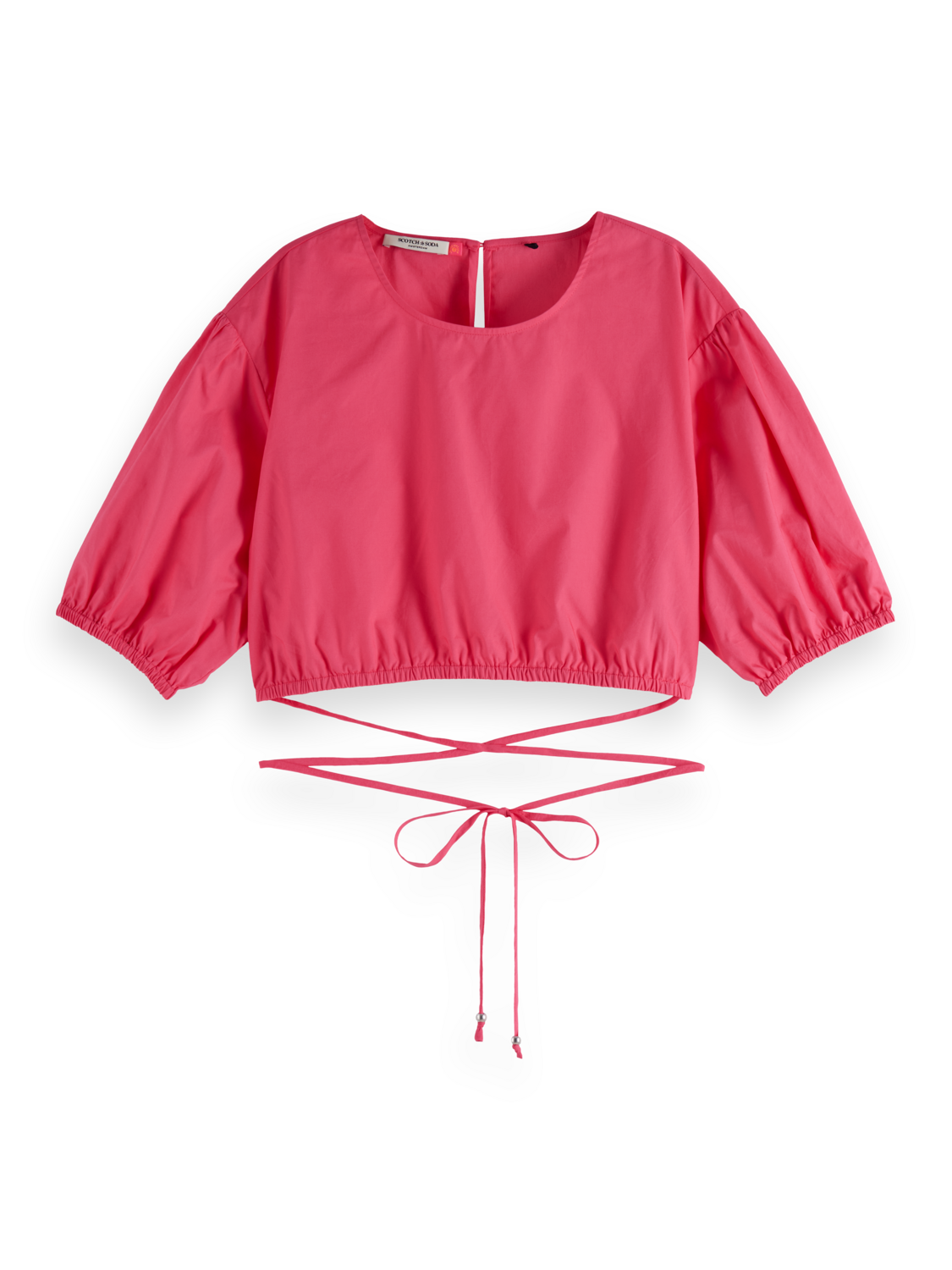Cropped poplin top