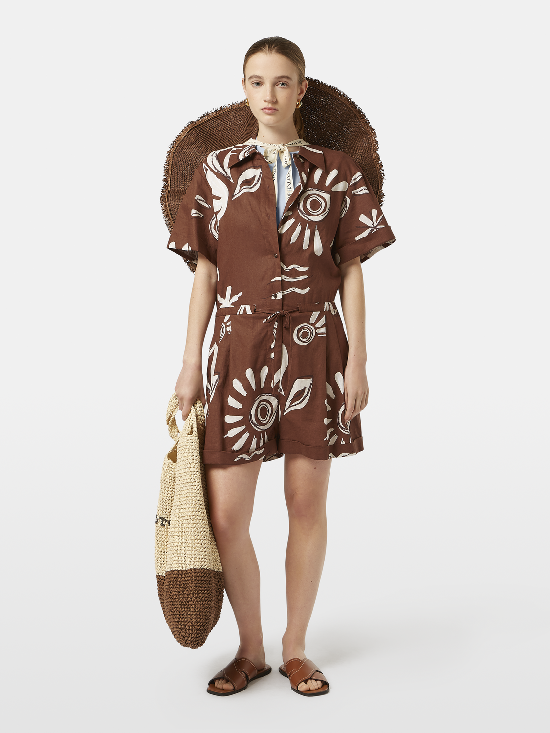 Linen Utility Playsuit