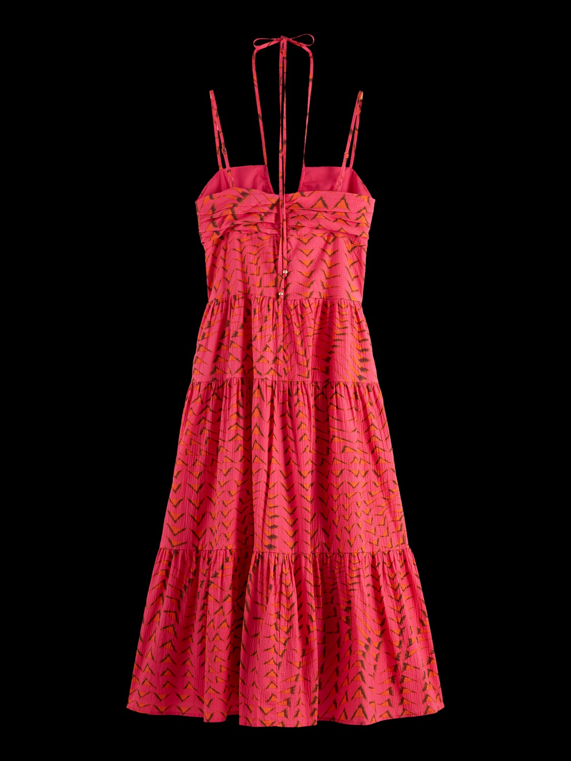 Cotton seersucker midi dress