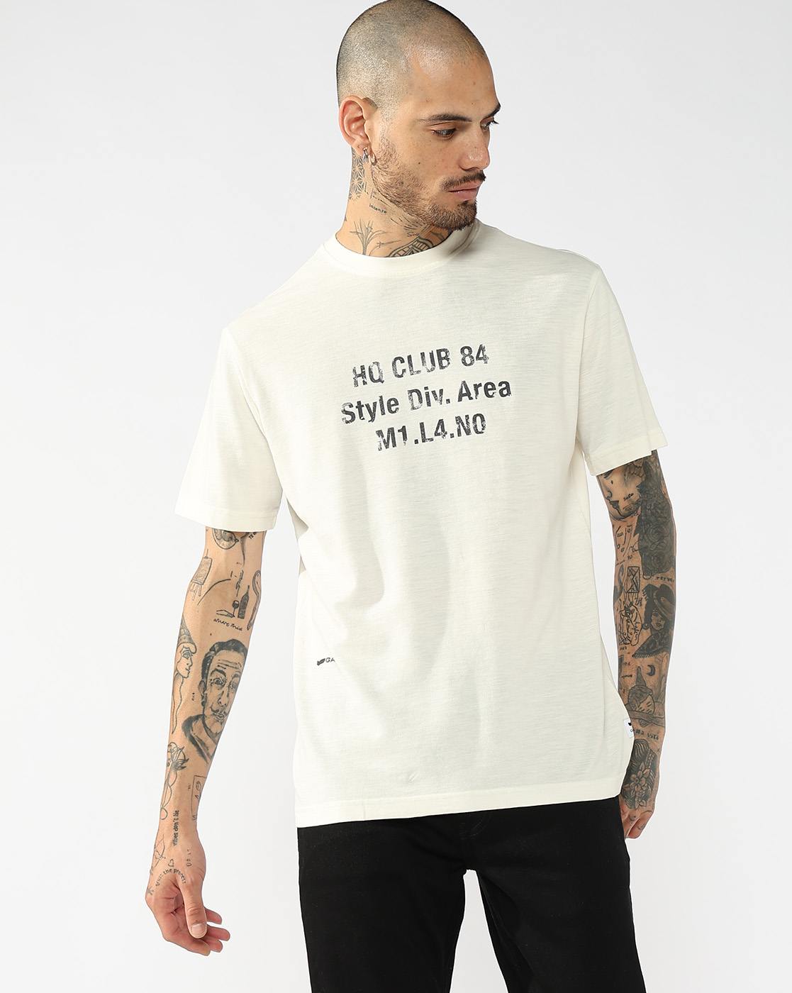 GAS | Vintage Round Neck Regular Fit Textured Tee