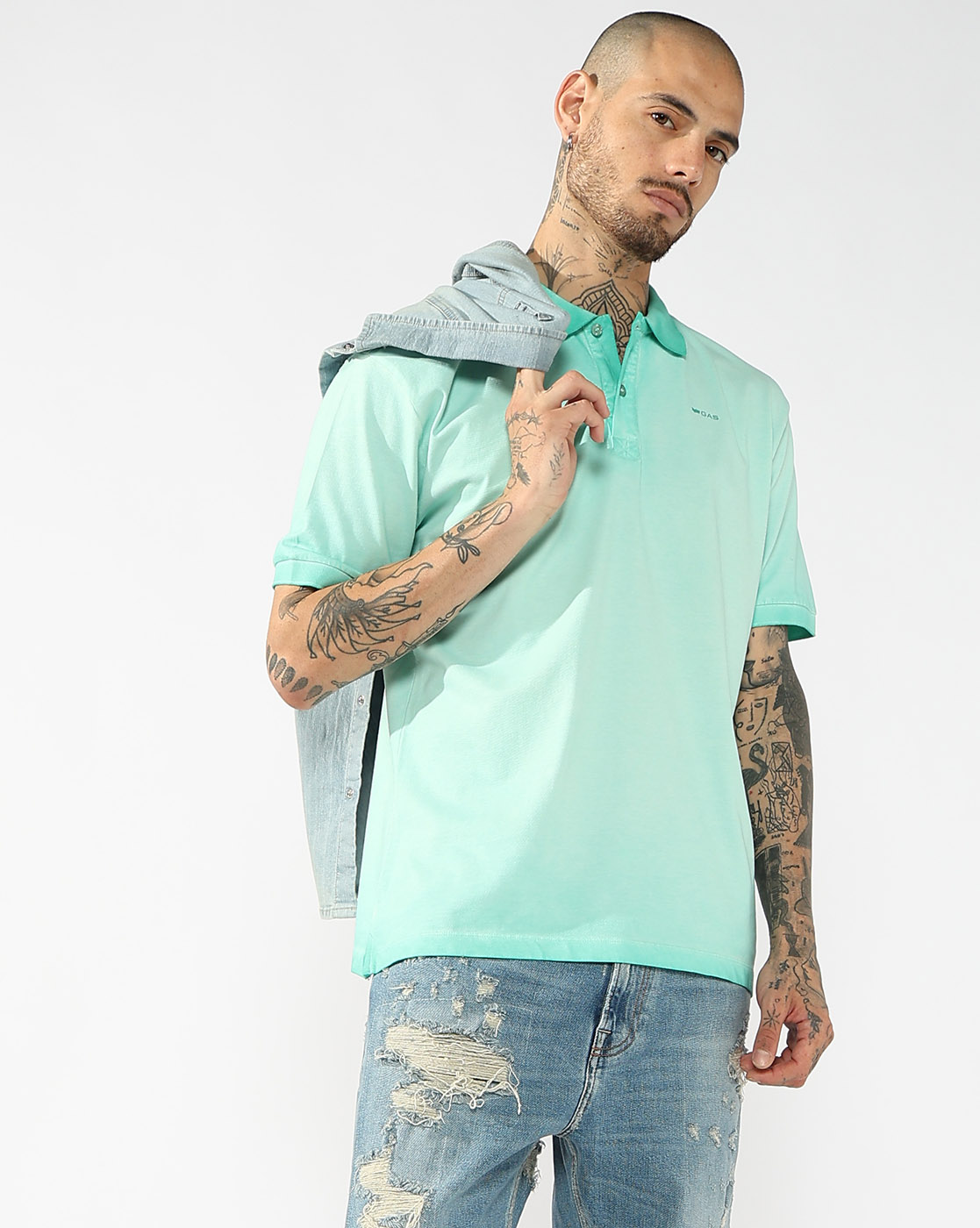 GAS | Men's Short Sleeve Polo with Contrast Accent
