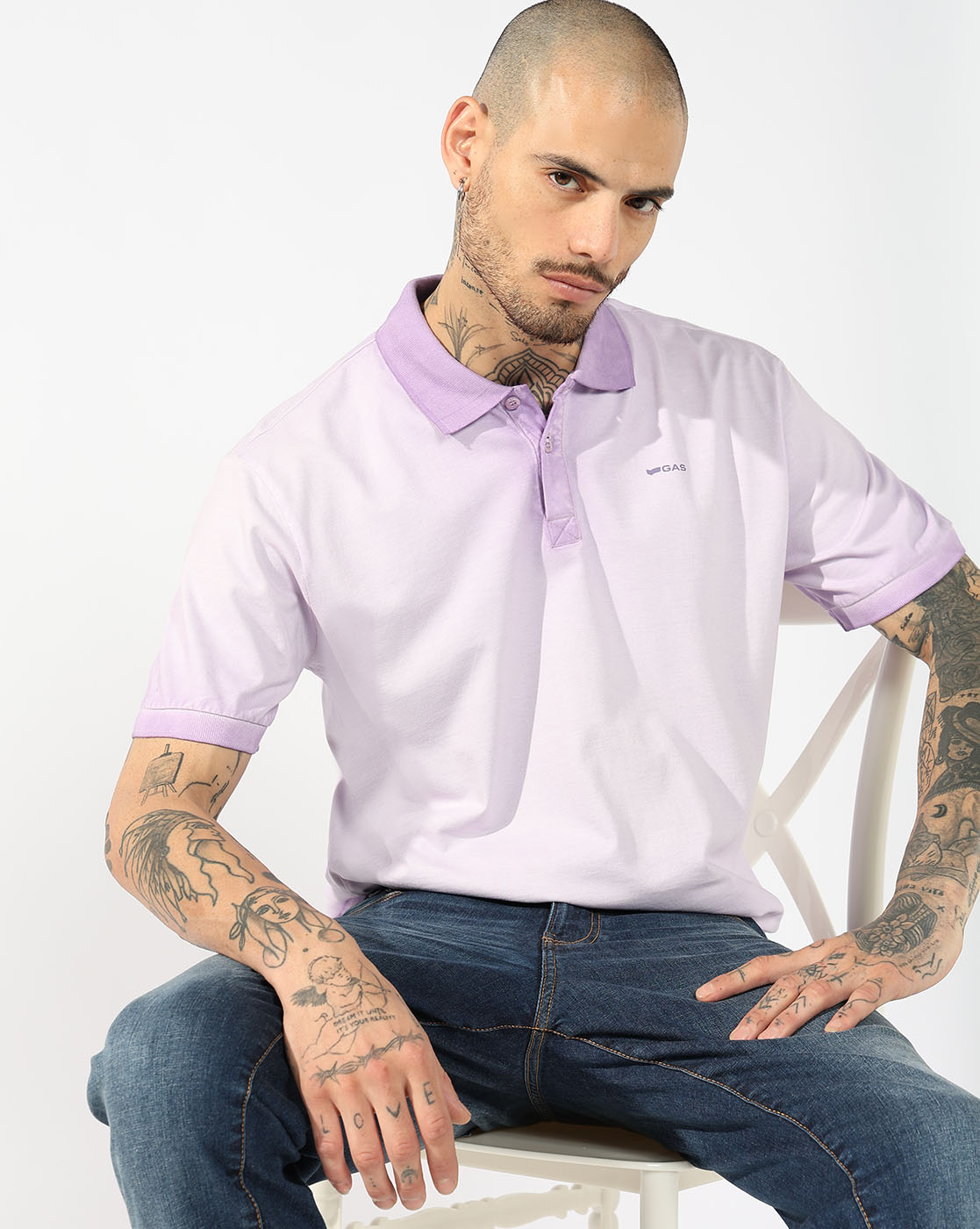 GAS | Men's Short Sleeve Polo with Contrast Accent