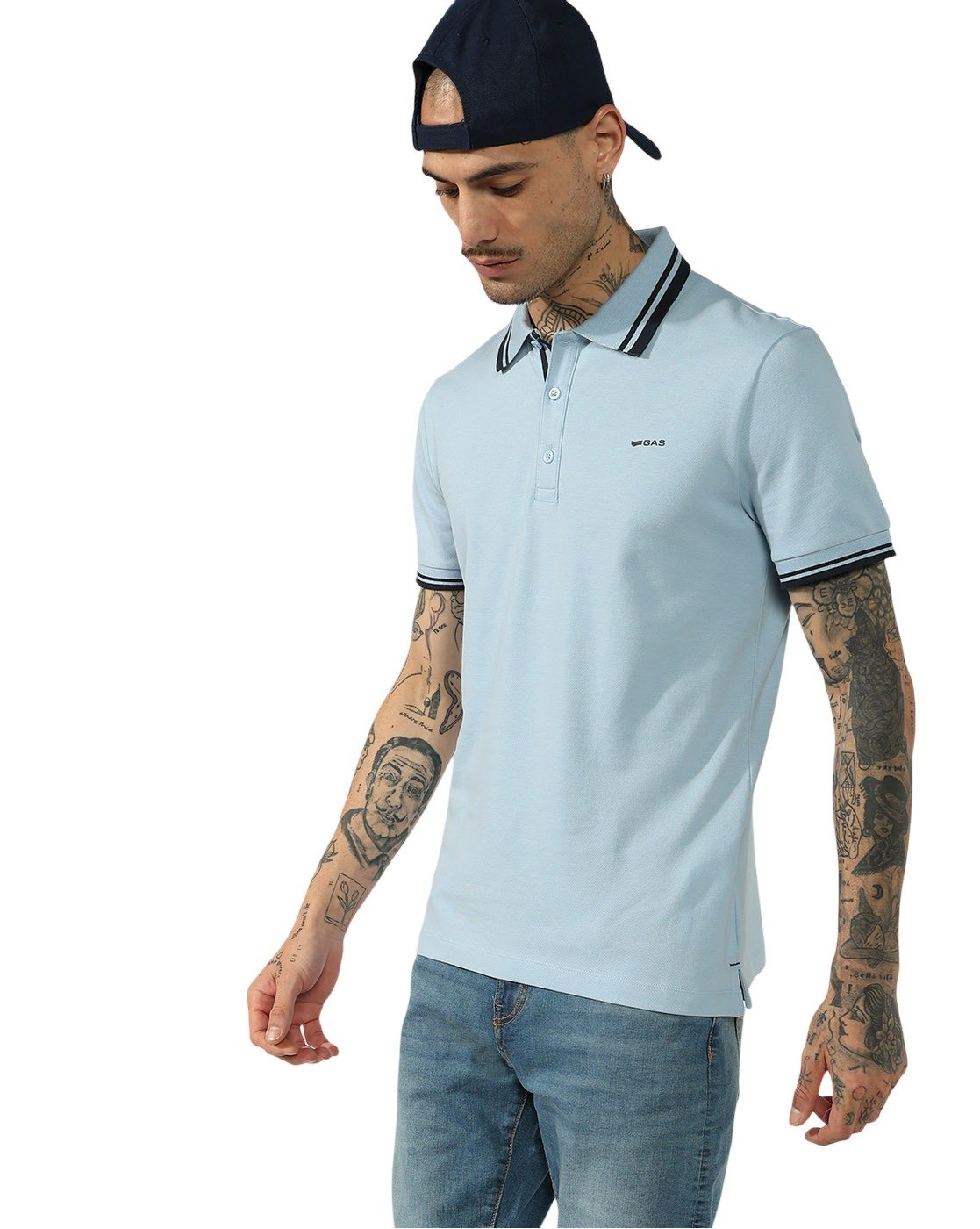 GAS | GAS Slim Fit Polo with Contrast Tipping