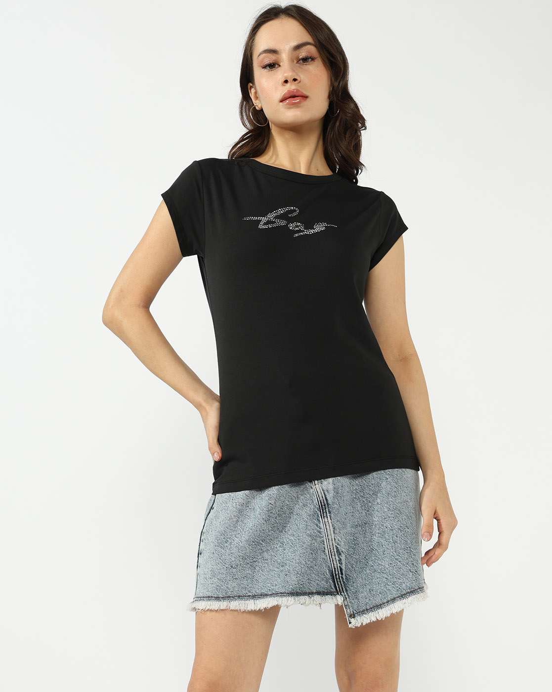 GAS | Classic Rhinestone GAS Logo Slim Fit Tee