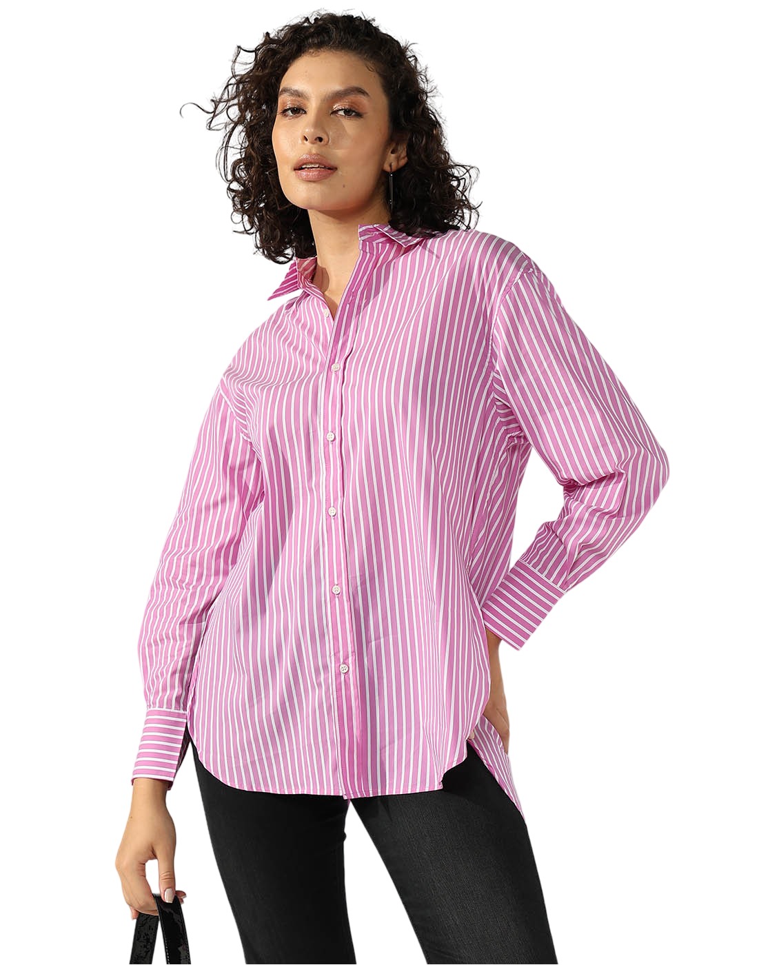 GAS | Striped Contrast Sleeve Oversized Shirt