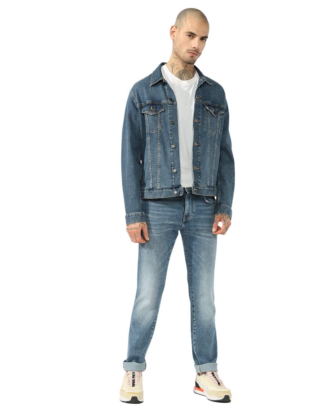 GAS | Mid-Wash Slim Fit Jeans With Contrast Stitching