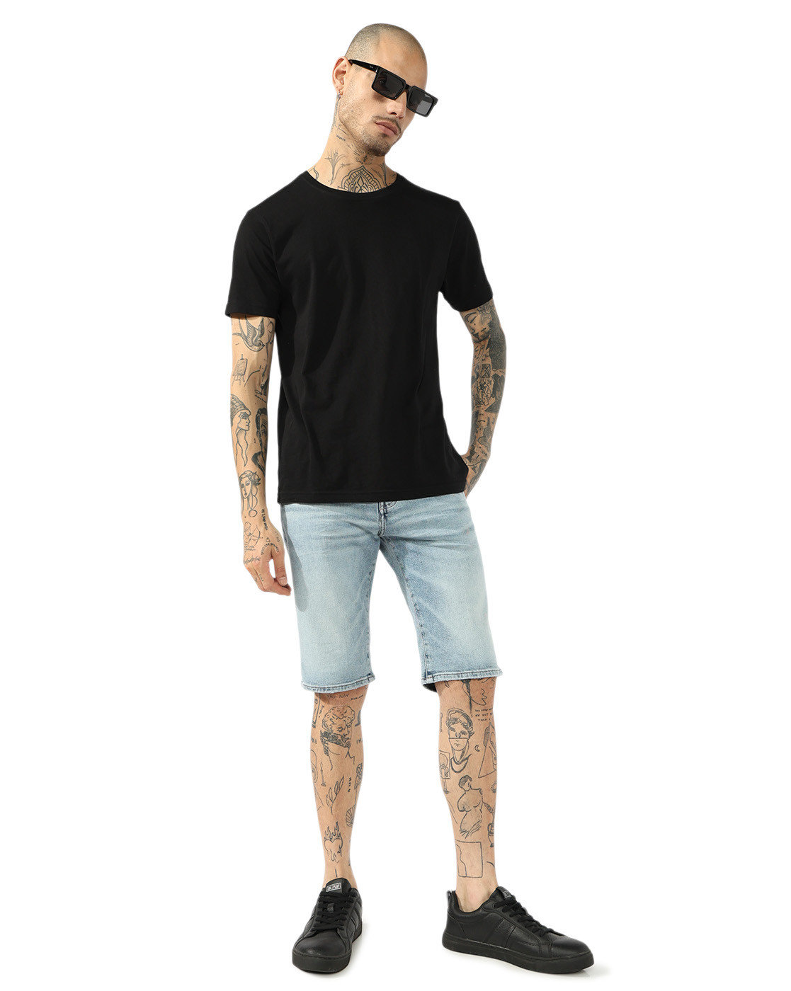 GAS | Mid Rise Stone Light Wash Denim Shorts