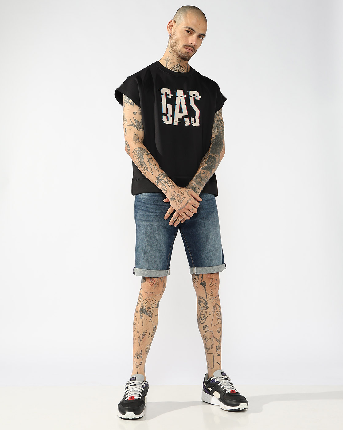 GAS | Basic Regular Fit Mid-Rise Denim Shorts