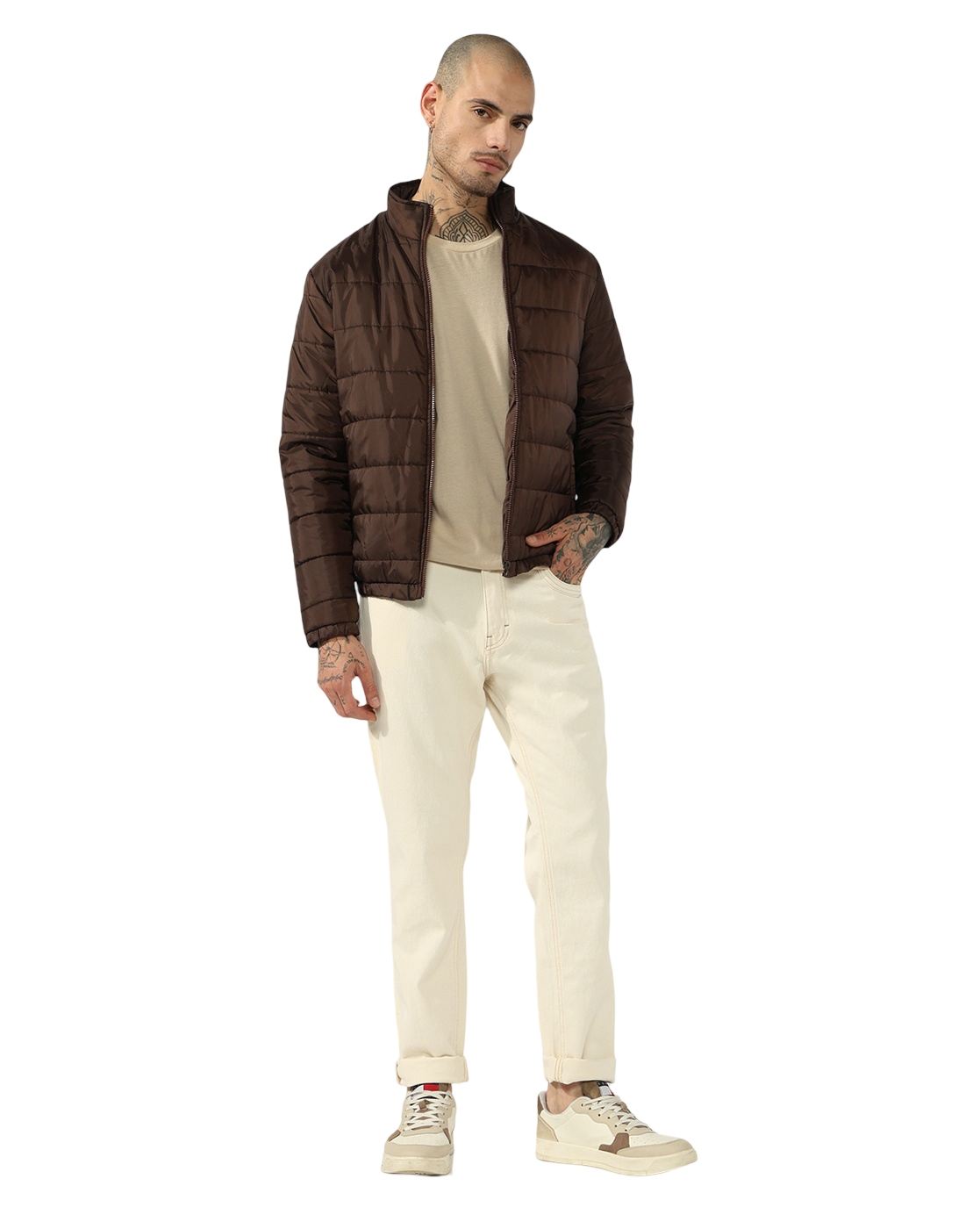 GAS | Off-White Tapered Fit Mid-Rise Jeans