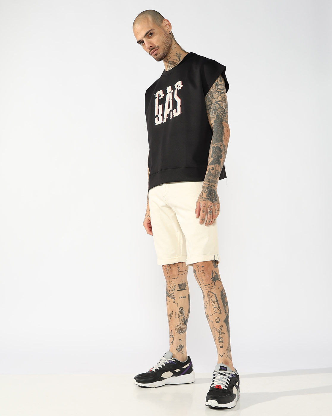 GAS | Timeless Regular Fit Mid-Rise White Chino Shorts