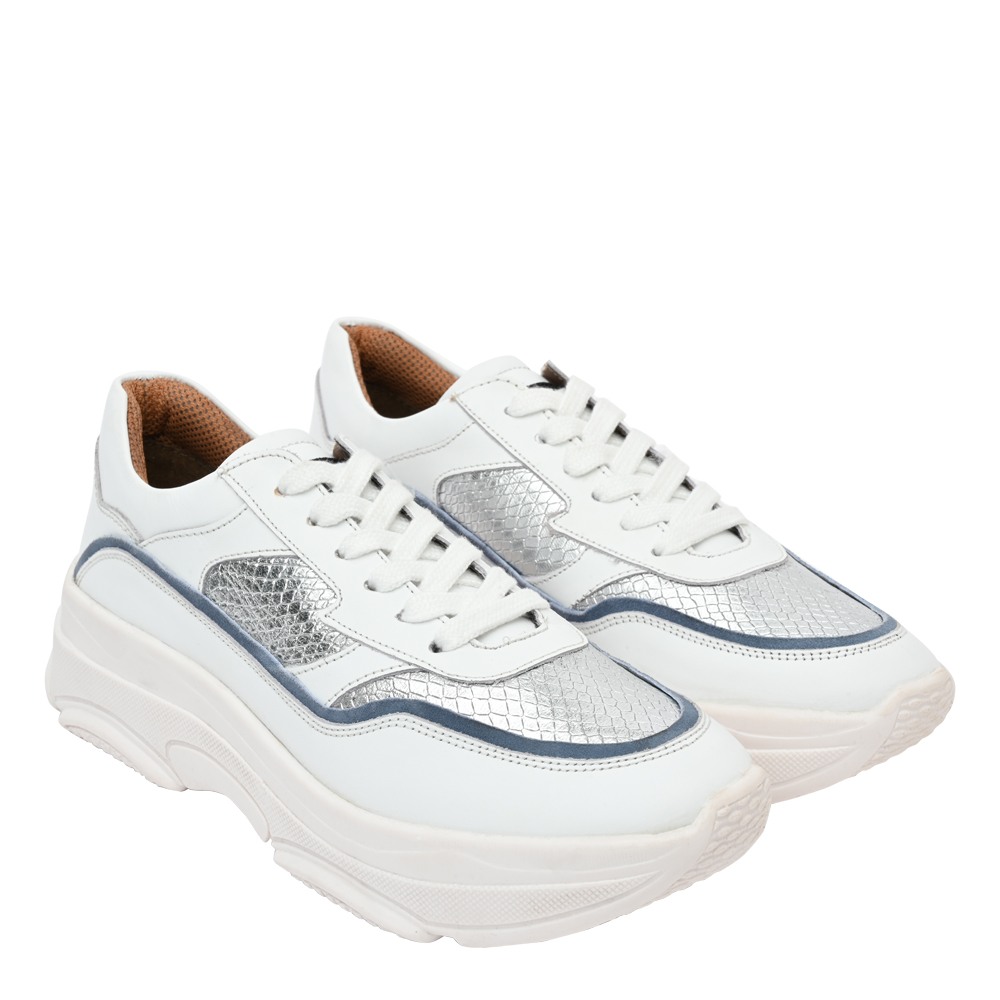 SM-1600 Off White/Silver Sneakers