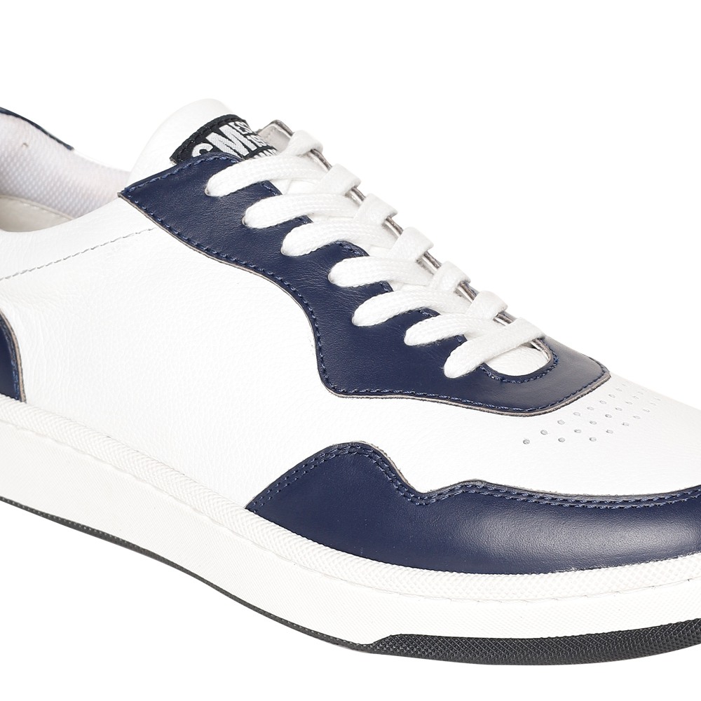 SM-1622 WHITE/NAVY SNEAKER