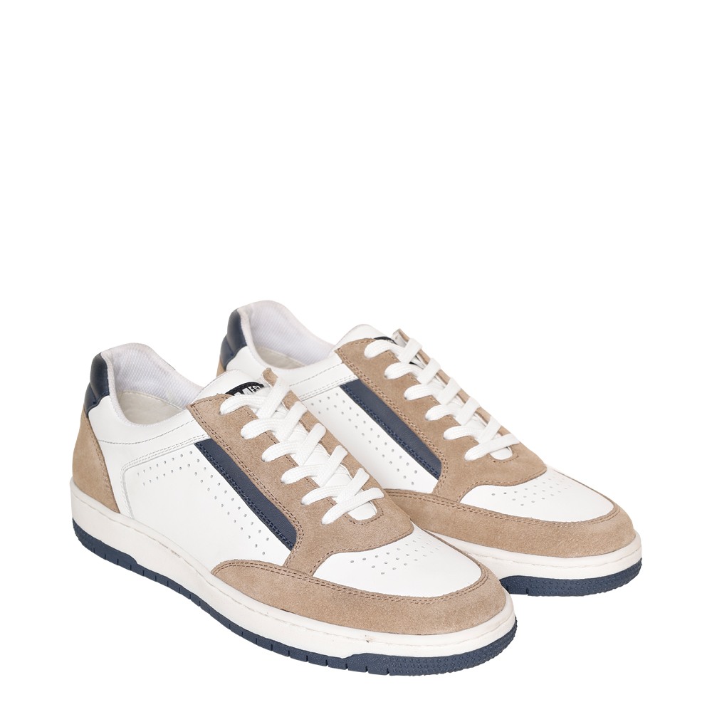 SM-1623 WHITE/BLUE/TAN SNEAKER