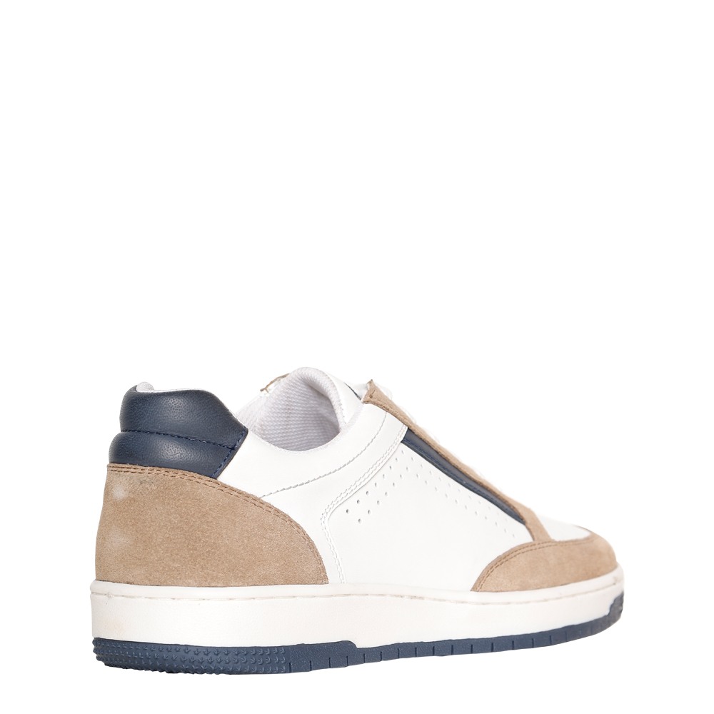 SM-1623 WHITE/BLUE/TAN SNEAKER