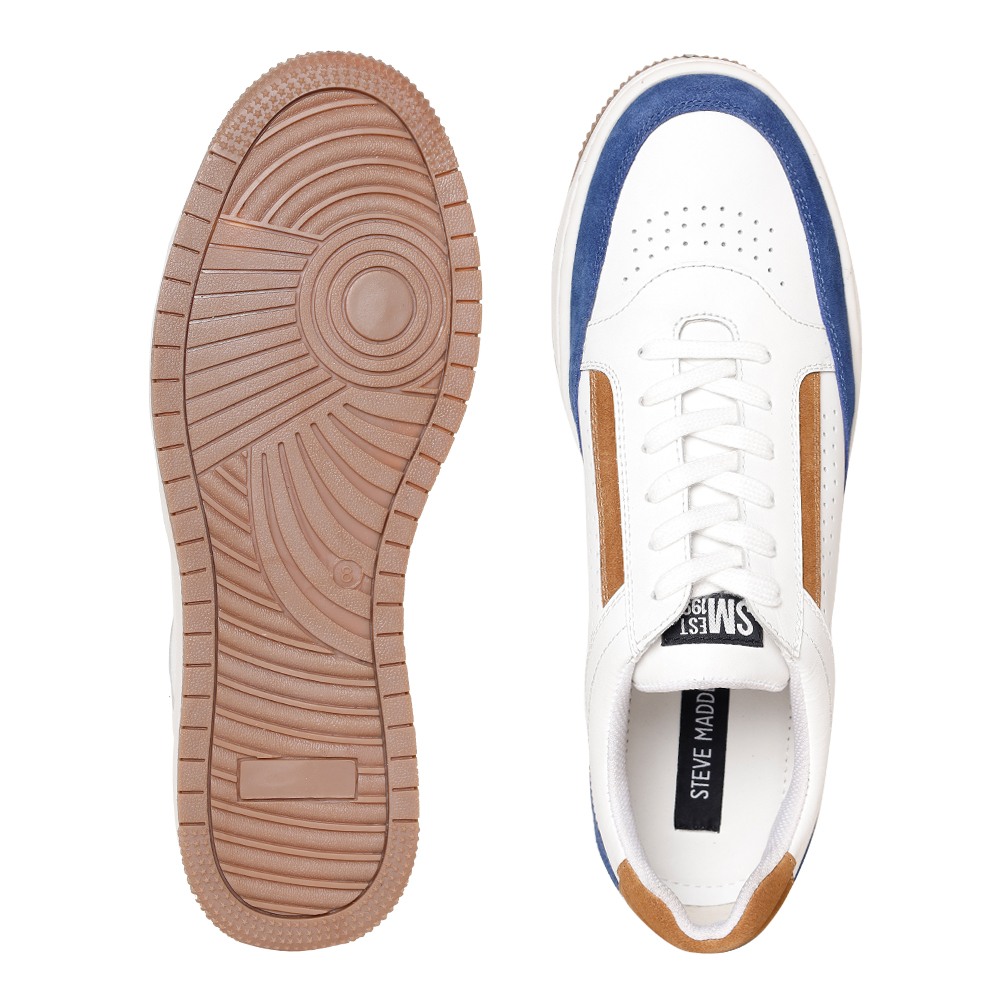 SM-1623 WHITE/NAVY SNEAKER