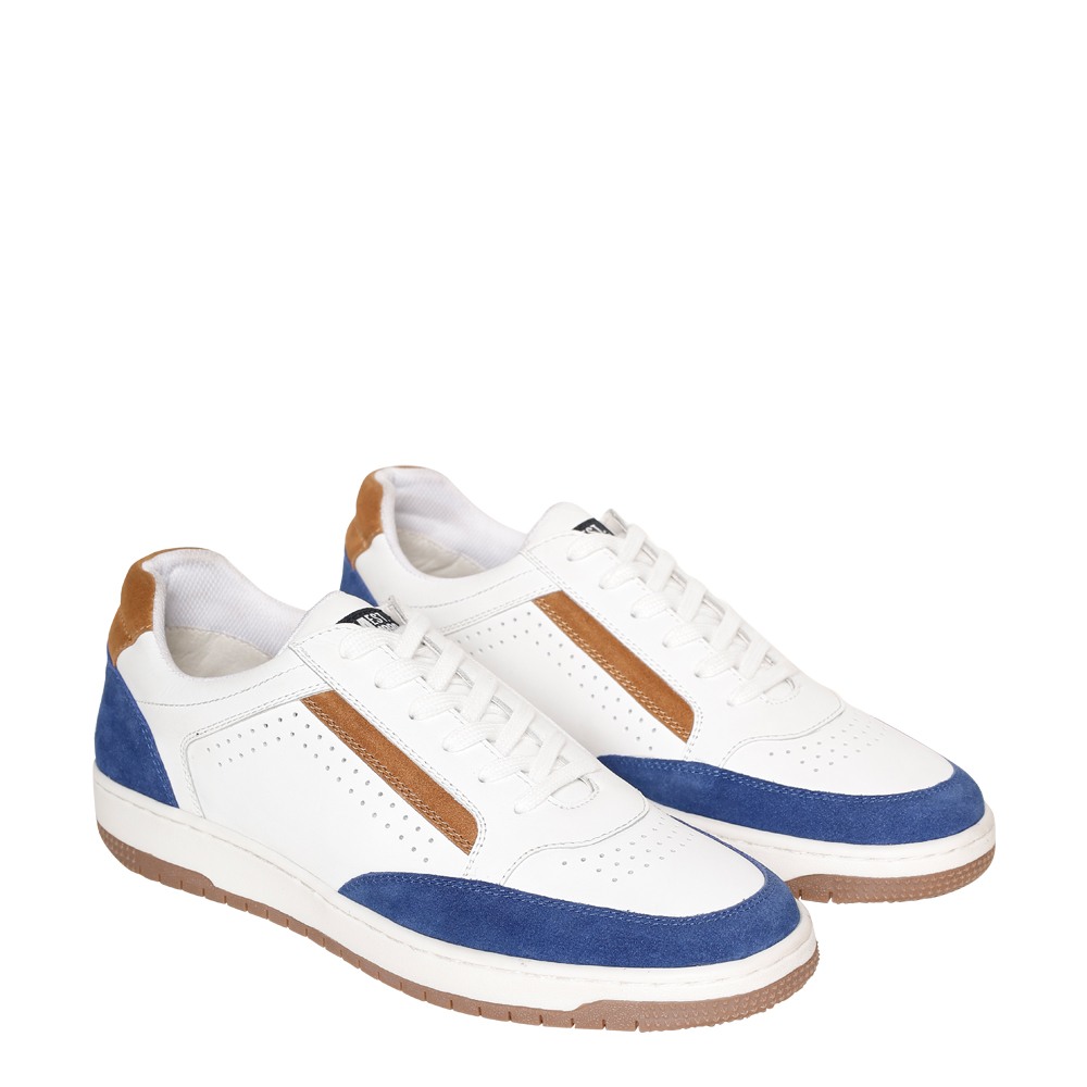 SM-1623 WHITE/NAVY SNEAKER