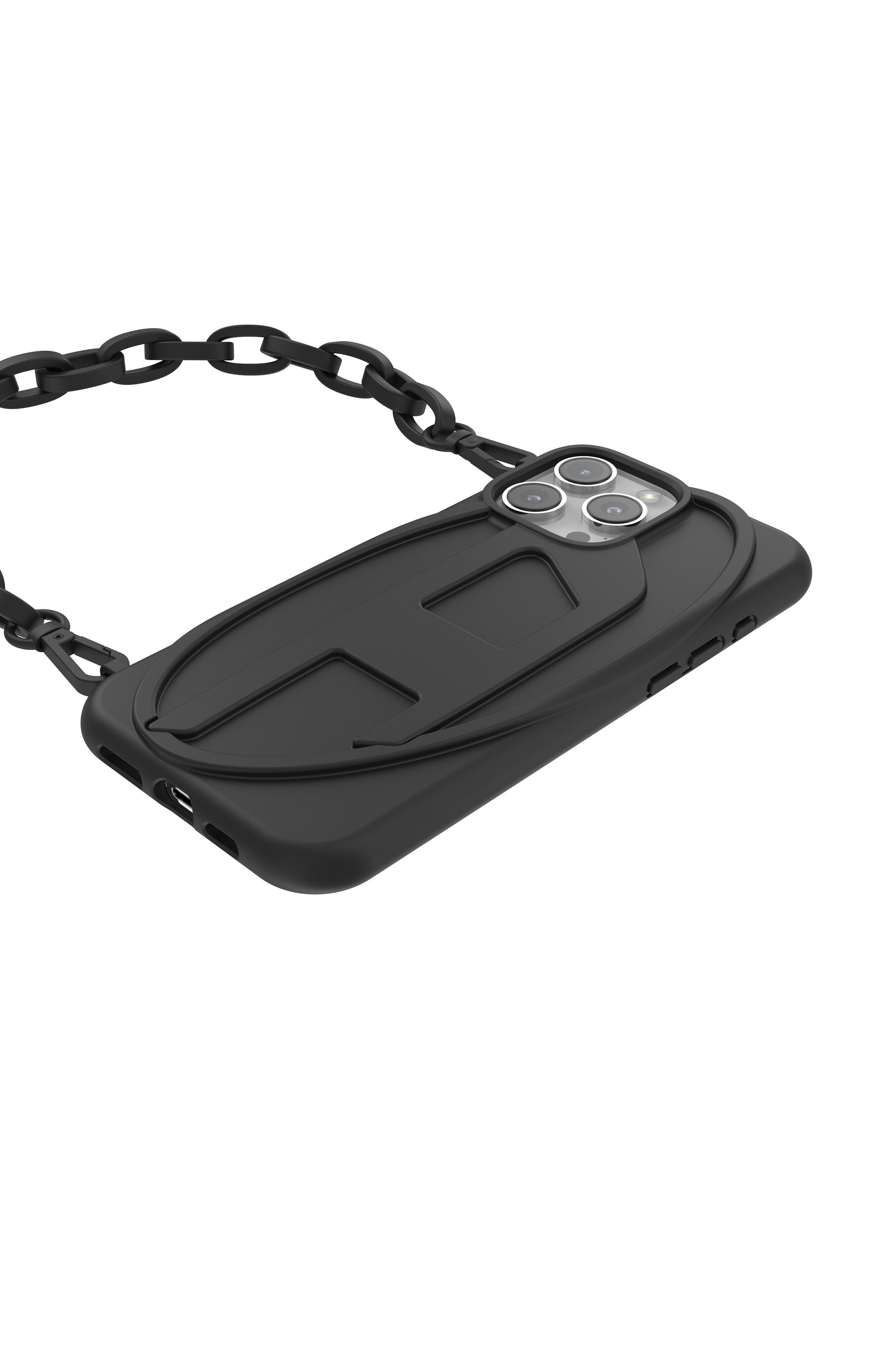 Black Oval D Chain Case for iP 16 Pro Max
