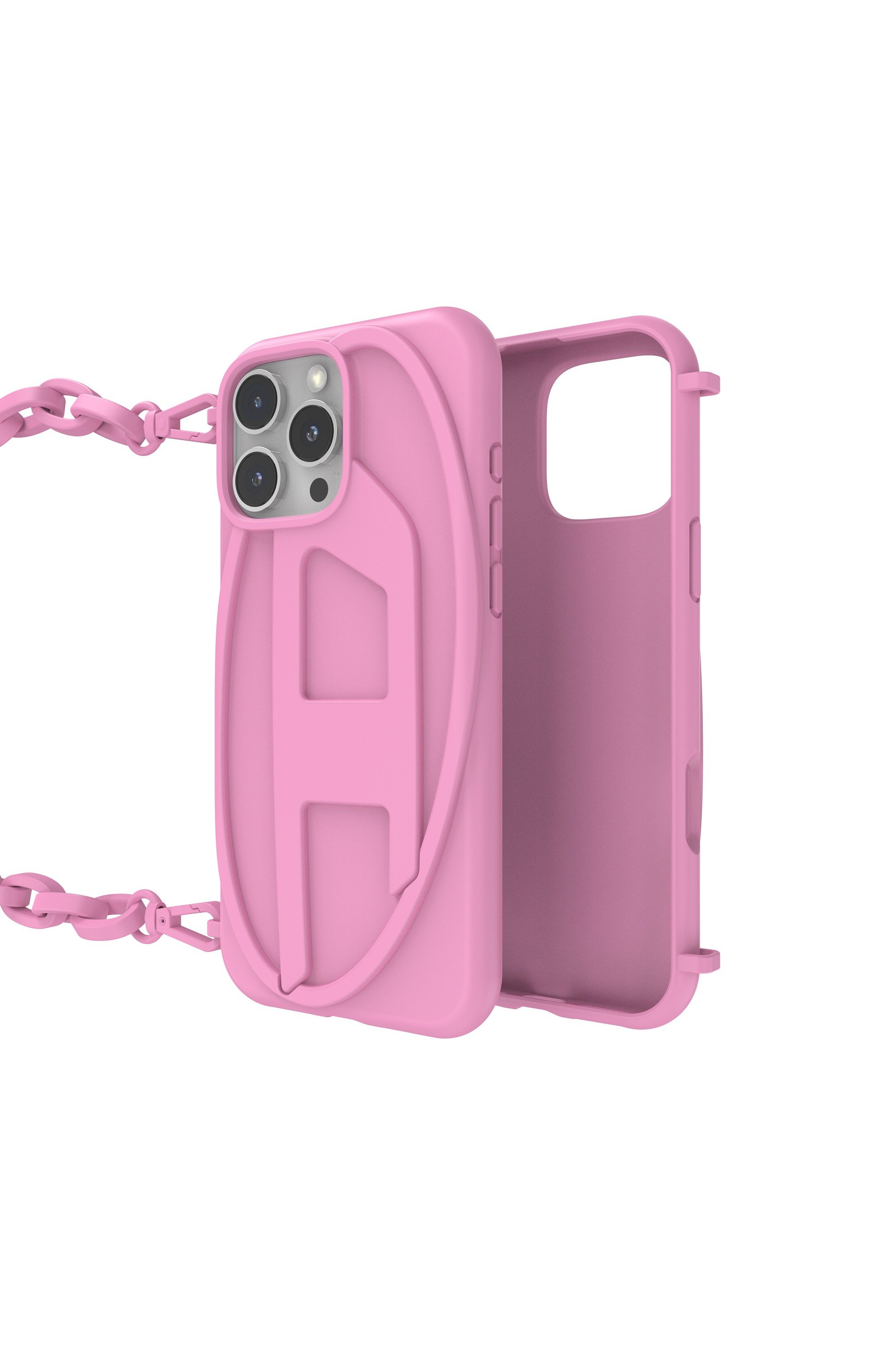 Pink Oval D Chain Case for iP 16 Pro Max
