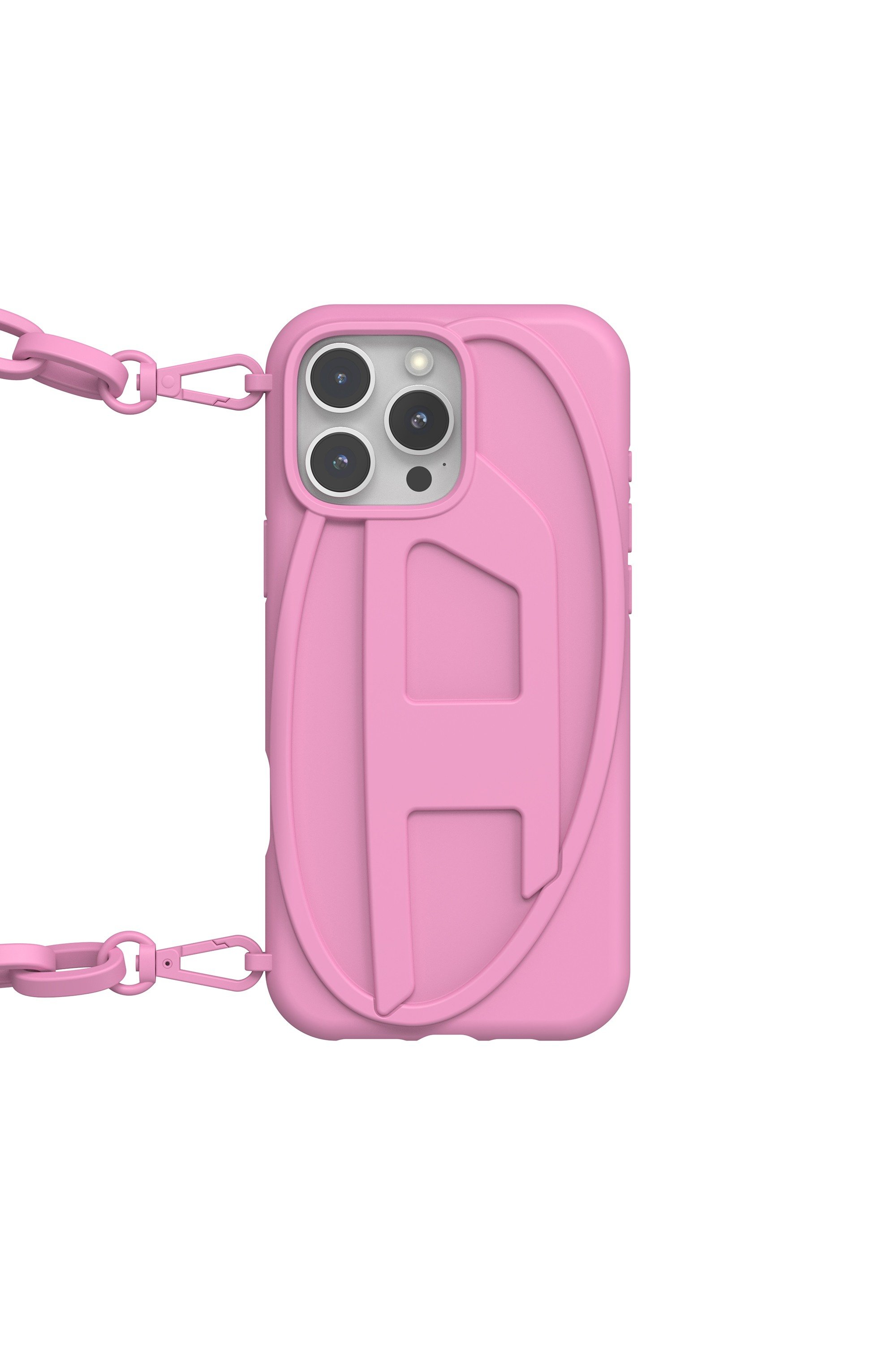 Pink Oval D Chain Case for iP 16 Pro Max