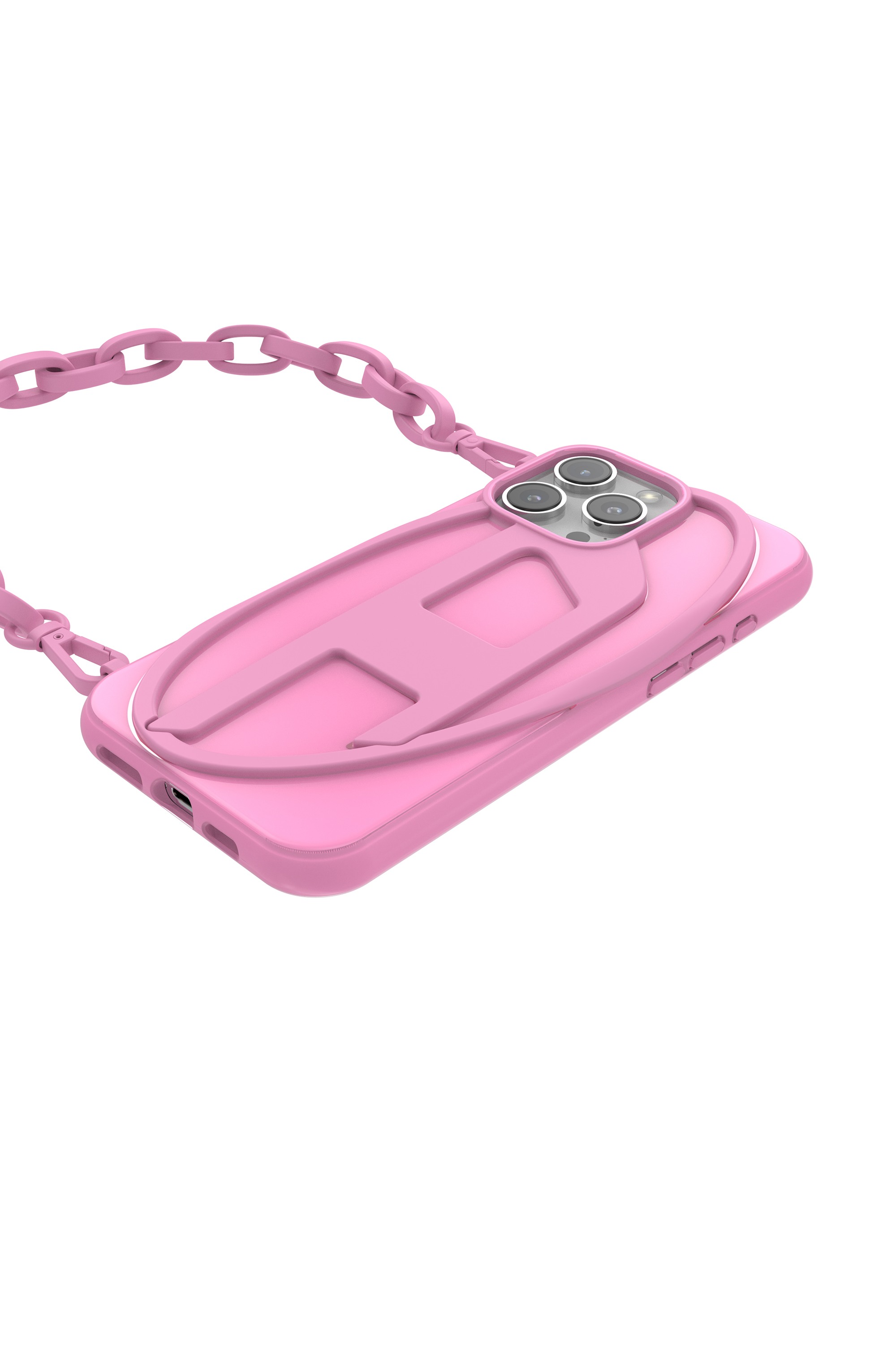 Pink Oval D Chain Case for iP 16 Pro Max