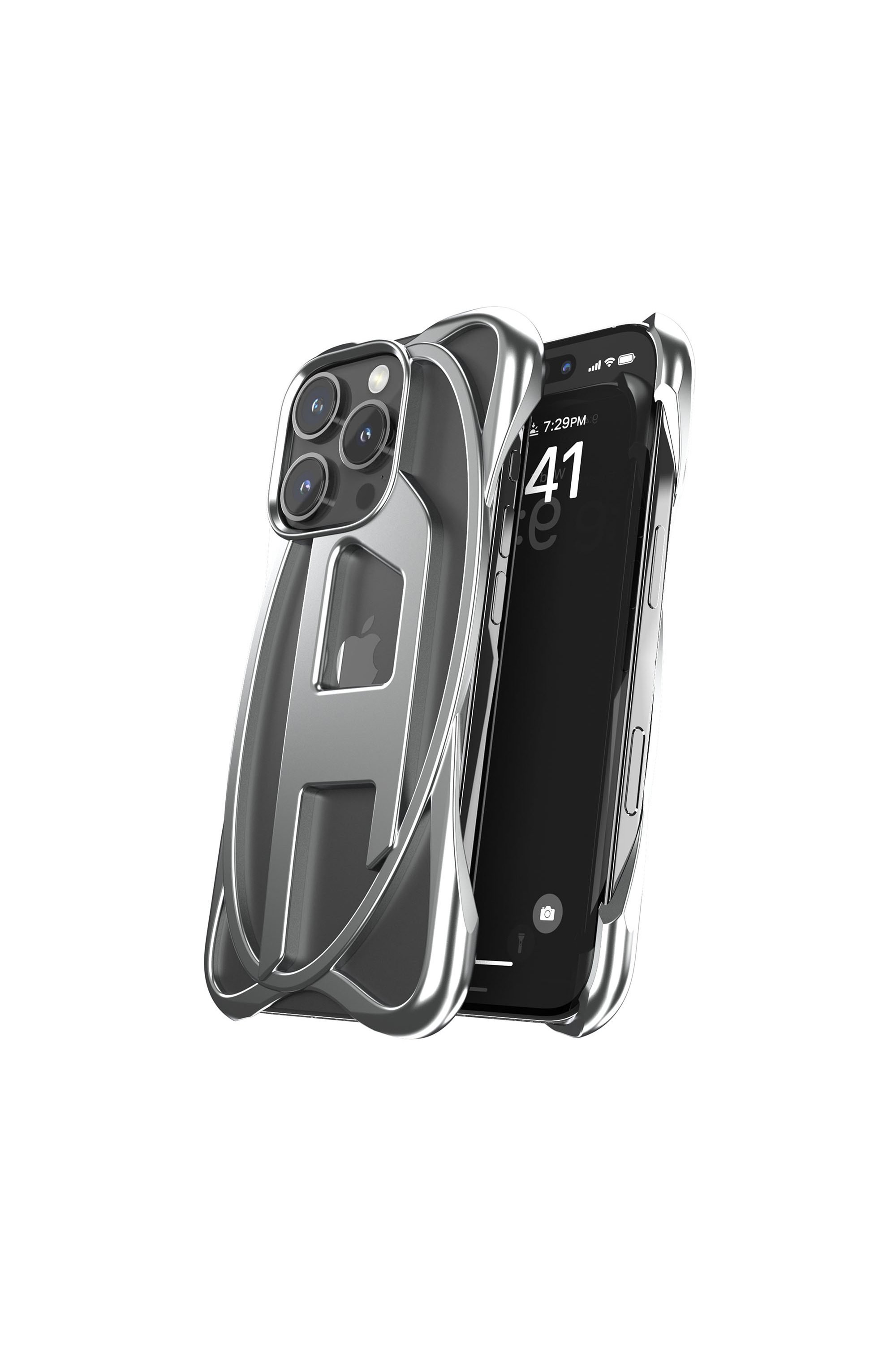 Grey Oval D Frame Case for iP 16 Pro