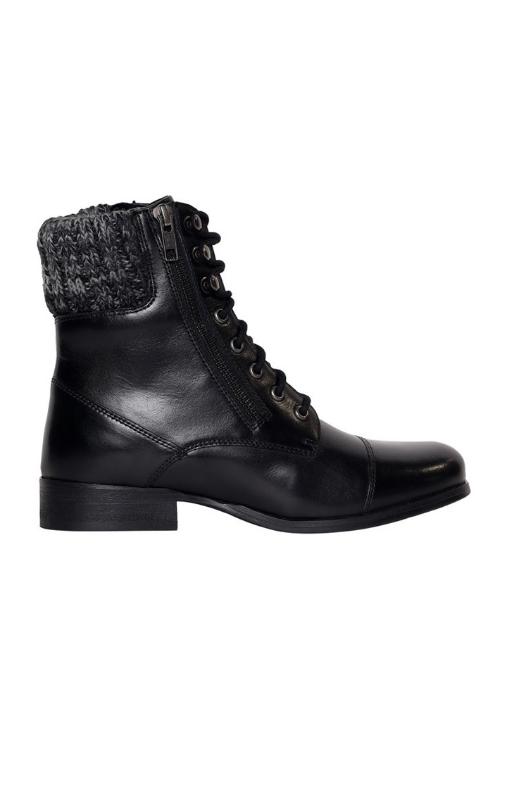 SM-NITRO- 2 BLACK LACE UP BOOTIE