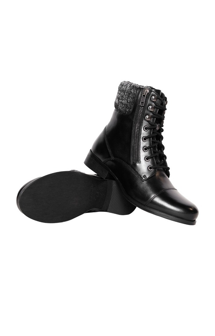 SM-NITRO- 2 BLACK LACE UP BOOTIE