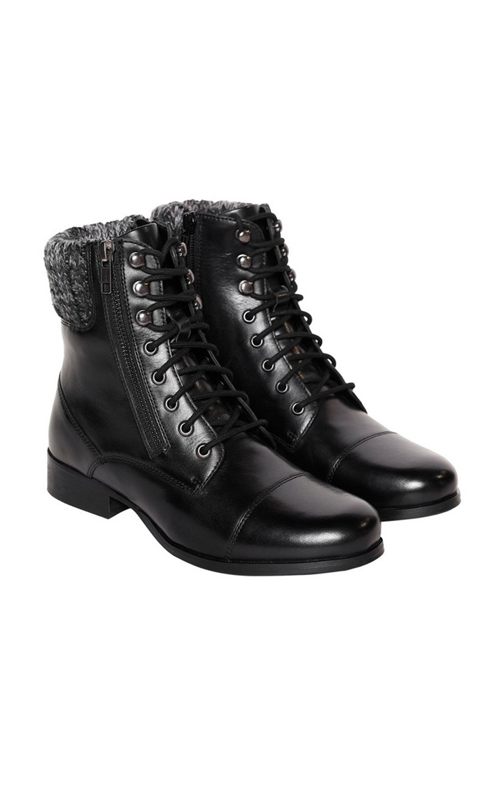 SM-NITRO- 2 BLACK LACE UP BOOTIE
