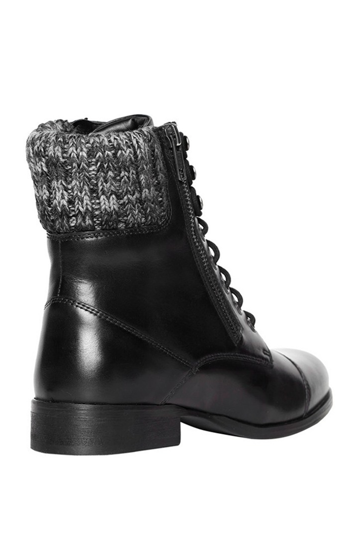 SM-NITRO- 2 BLACK LACE UP BOOTIE