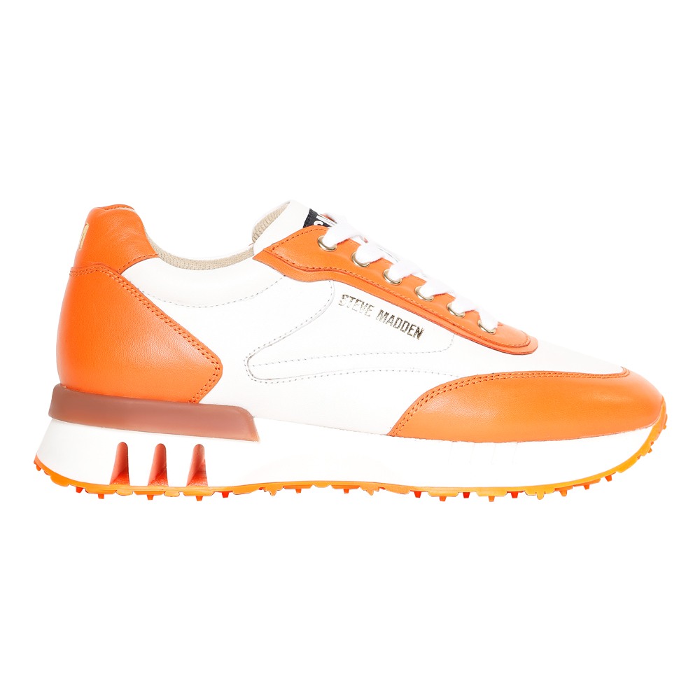 STEVE MADDEN | SM-1626 White/Orange Tiger Sneakers