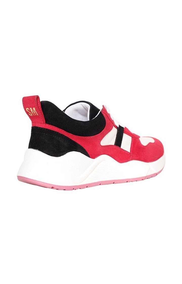 SM-1628 WHITE/VERRY BERRY SNEAKERS
